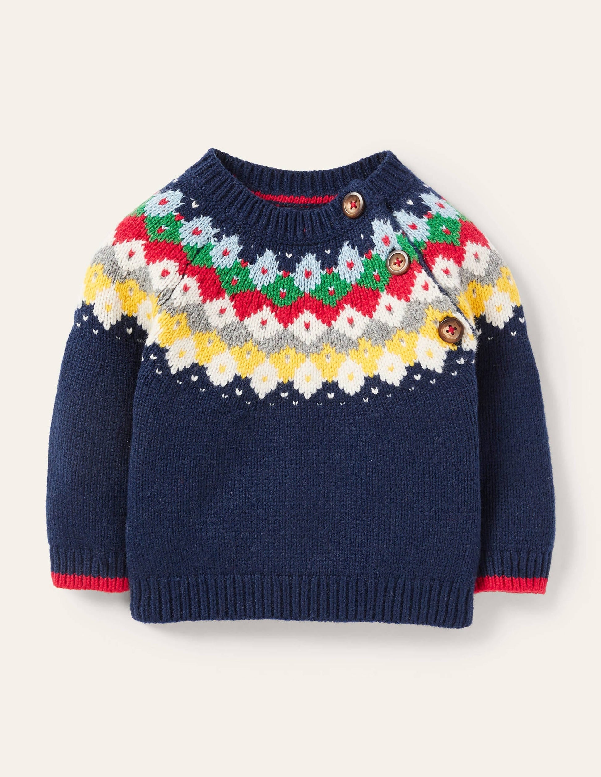 Fair Isle Jumper-College Navy-1