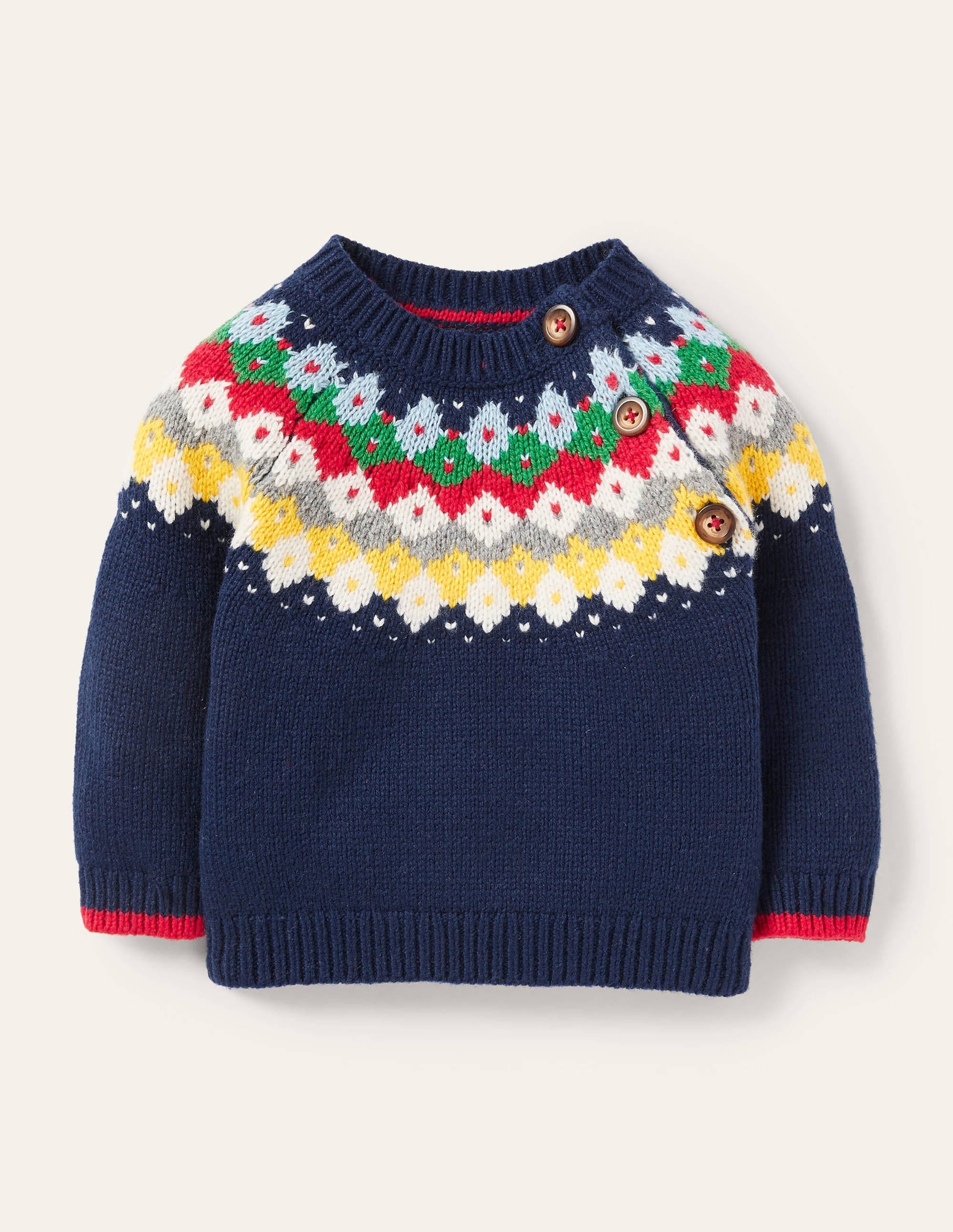 Fair Isle Jumper-College Navy - Image 1