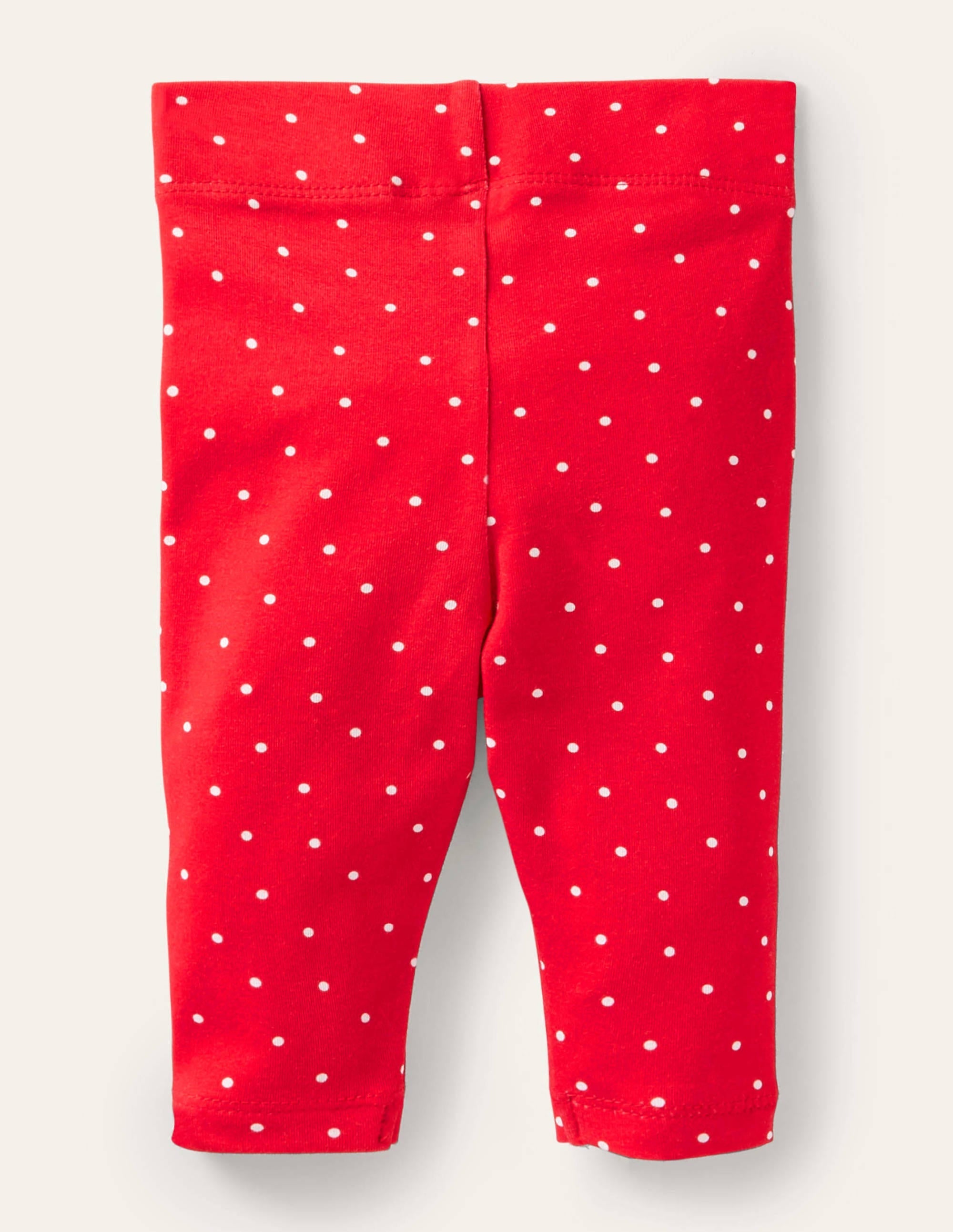 Festive Appliqué Leggings-Rockabilly Red Spot Robins - Image 2