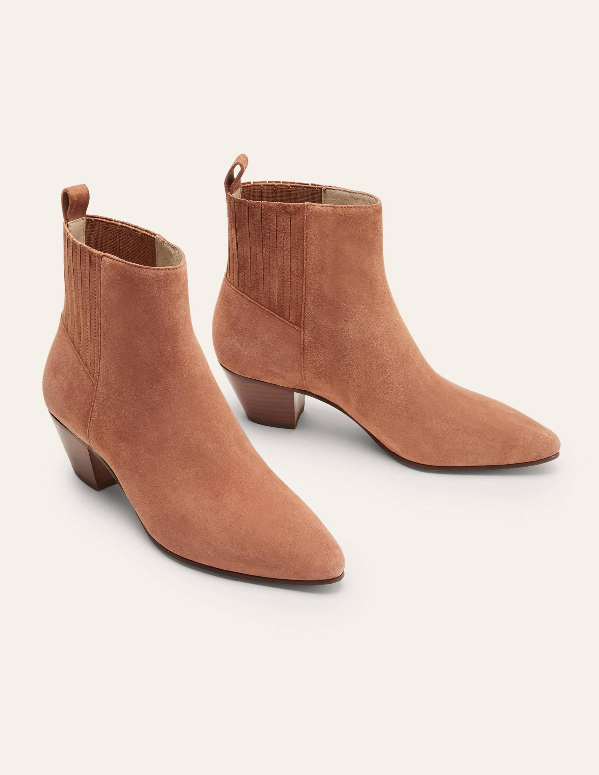 Western Ankle Boots-Tan-1