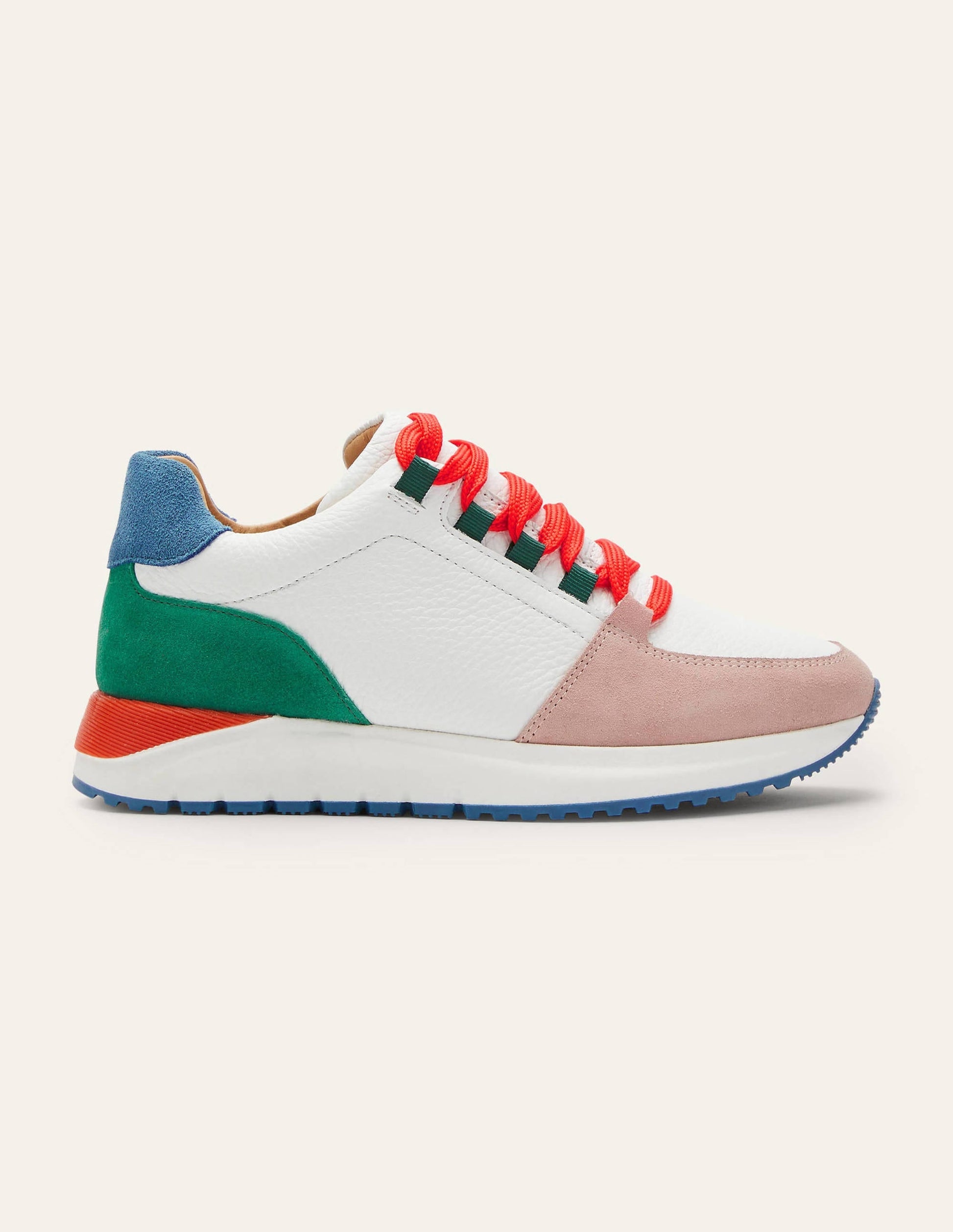 Classic Trainers-White/Cherry Red/Blue-2