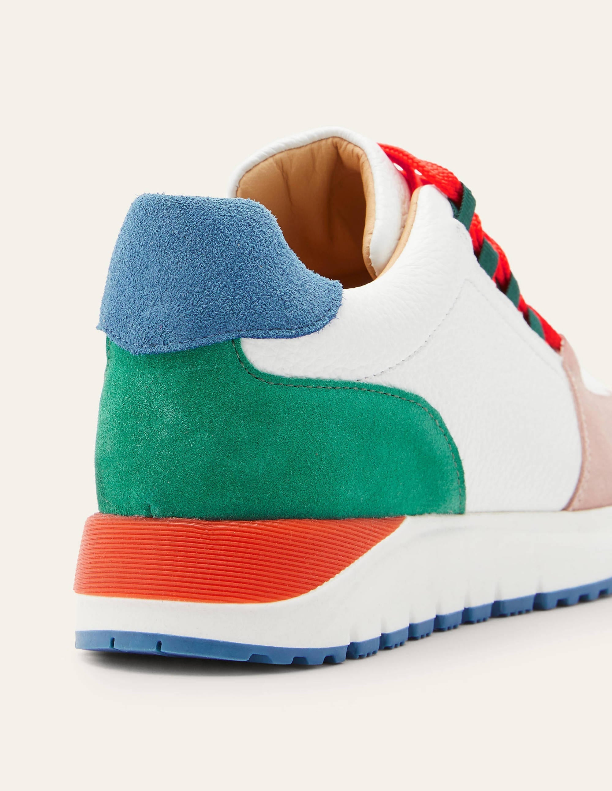 Classic Trainers-White/Cherry Red/Blue - Image 3