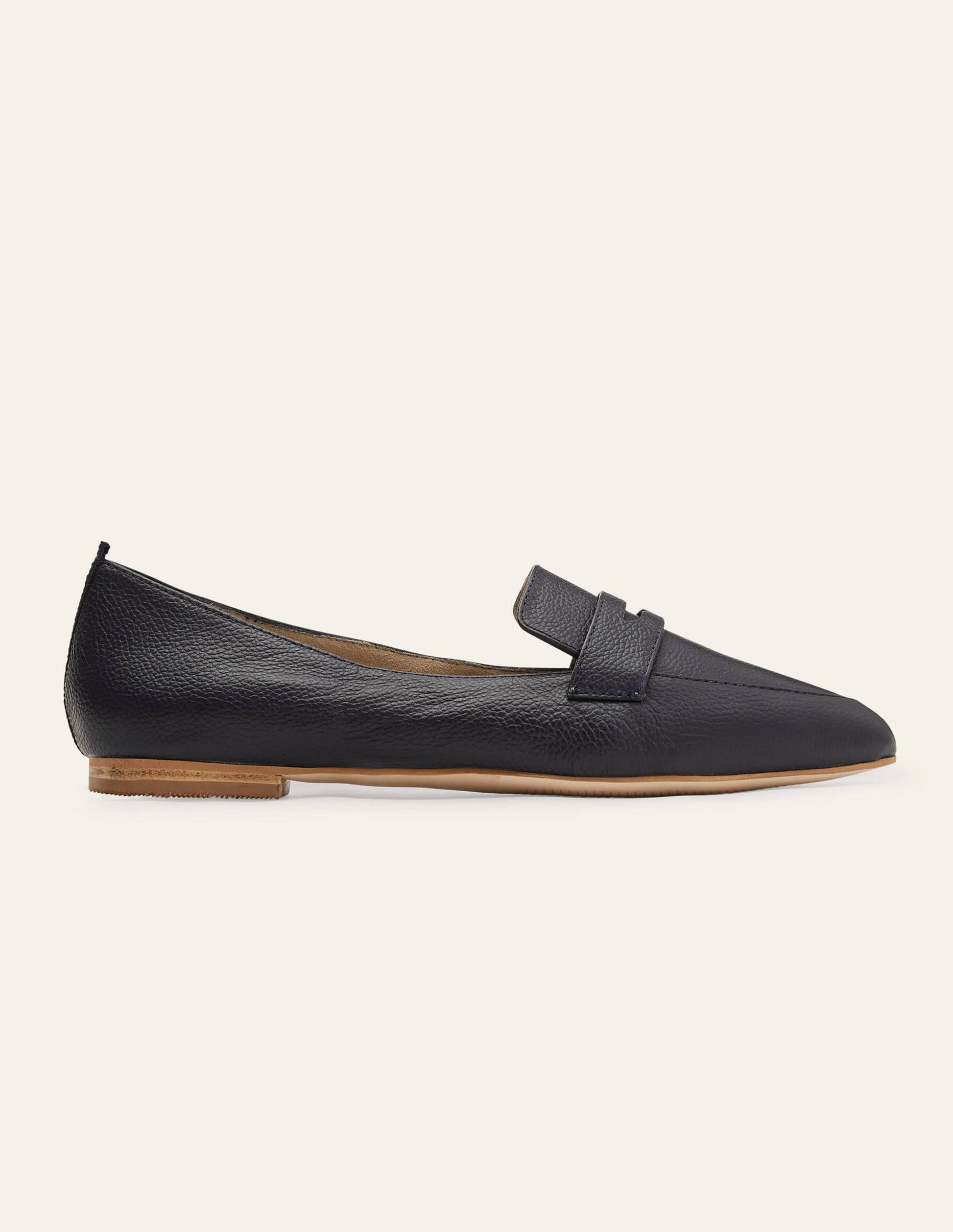 Flexi Sole Penny Loafers-Navy-2