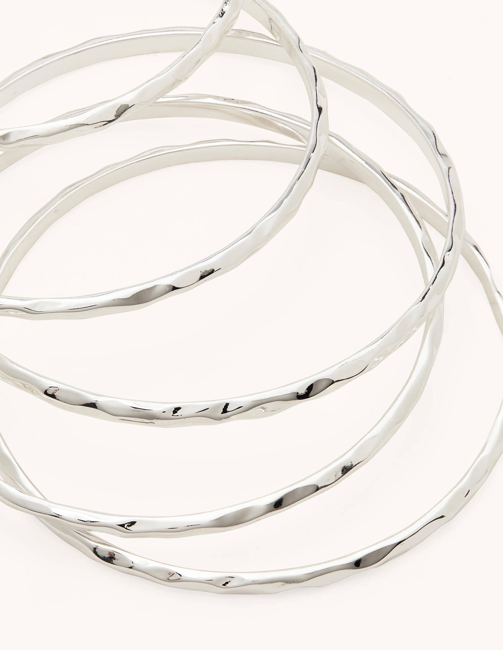 Hammered Bangles-Silver - Image 2