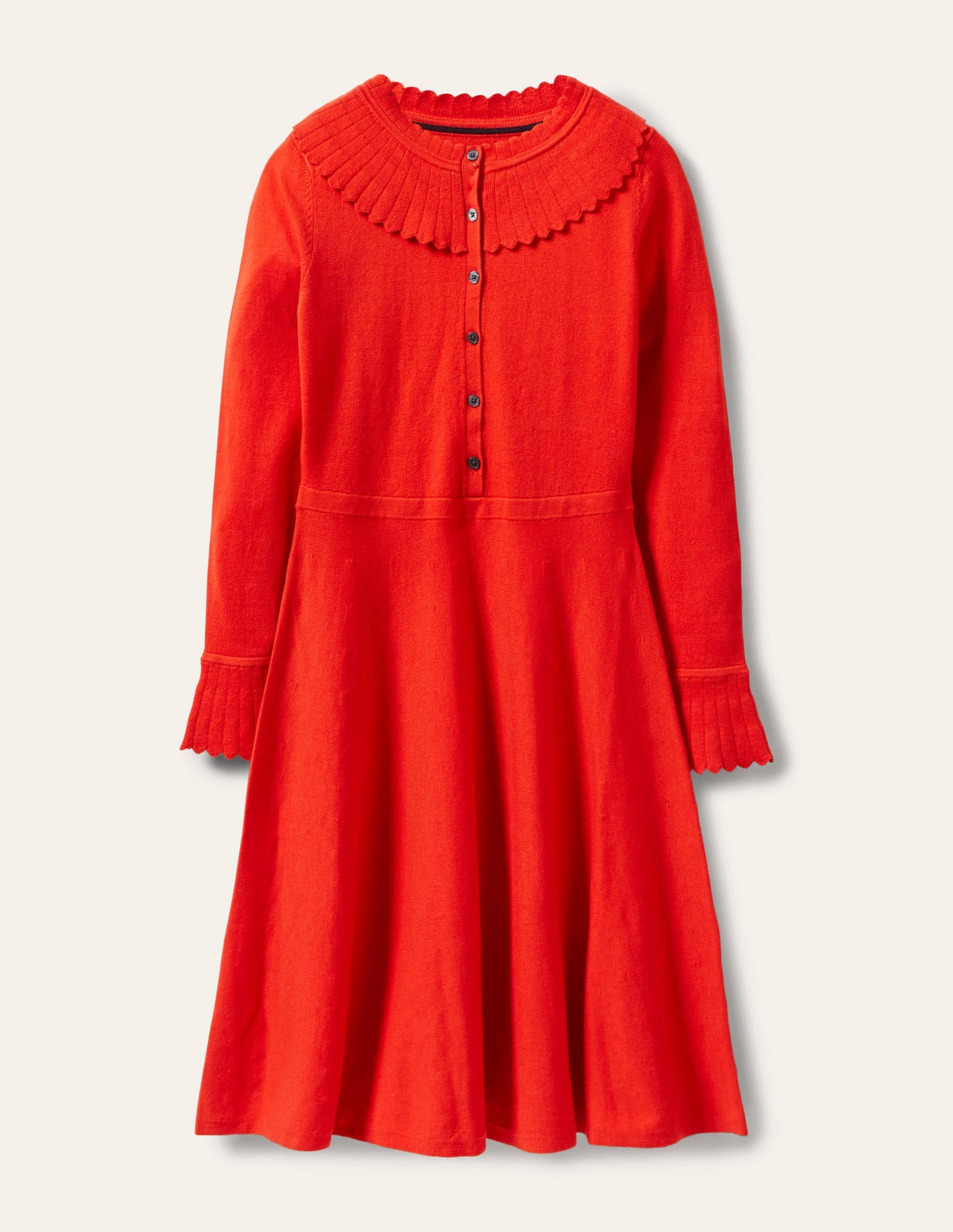Abercorn Knitted Dress-Cherry Red - Image 6