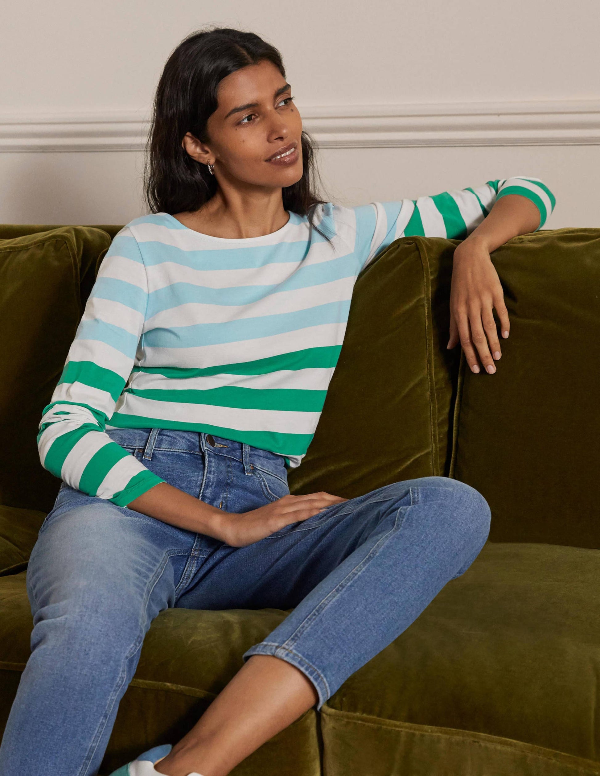 Long Sleeve Breton Top-Neptune/ Viridian Stripe-1