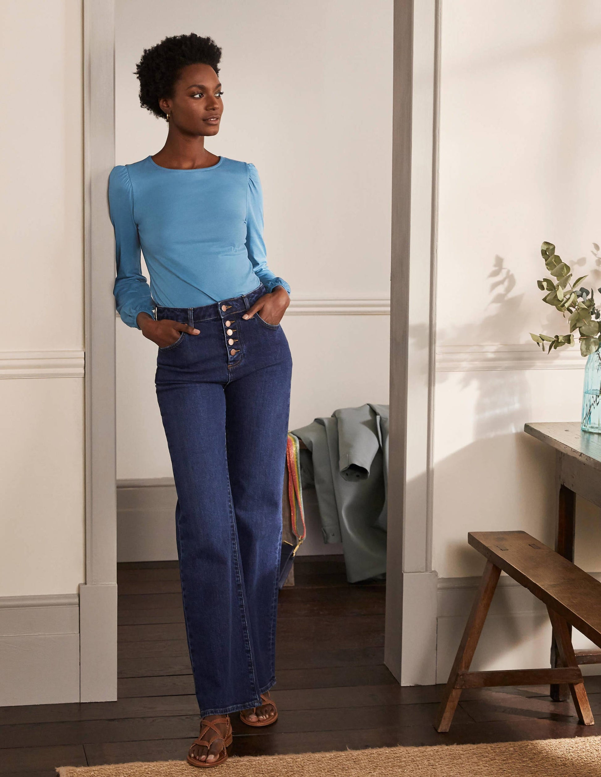 Supersoft Long Sleeve Top-Azure-4