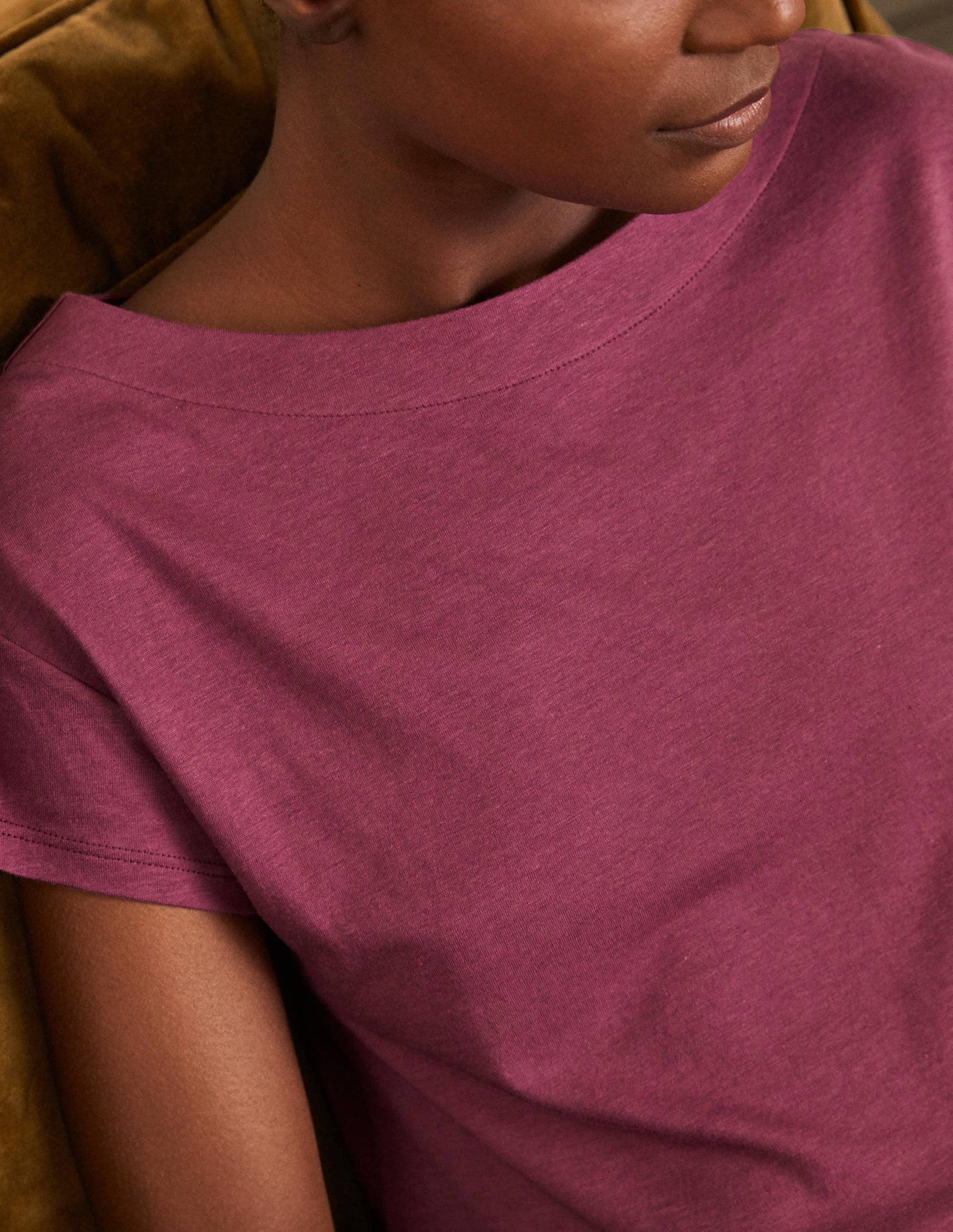Supersoft Boat Neck T-Shirt-Figgy Pudding-2