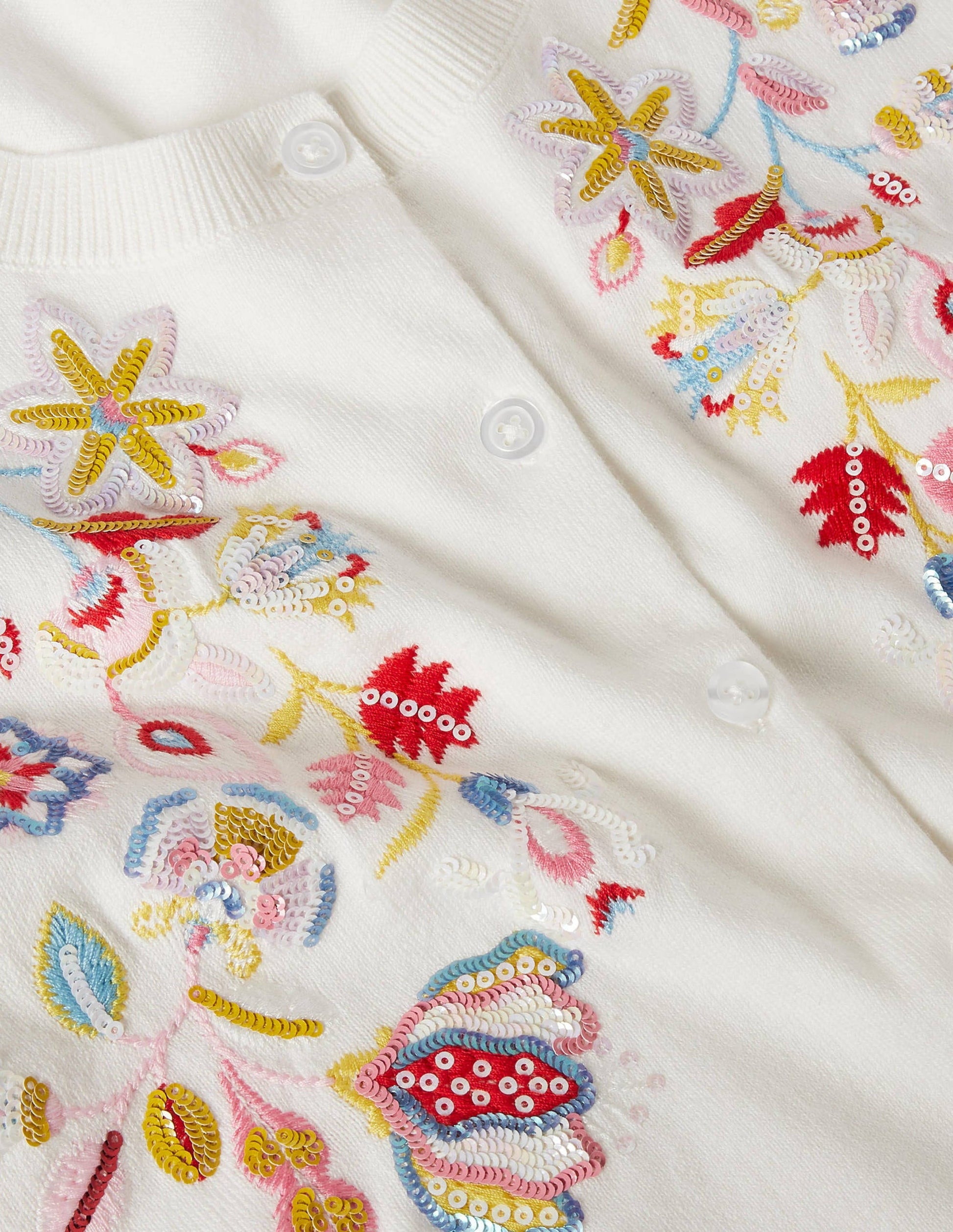 Somerset Embroidered Cardigan-Ivory-6