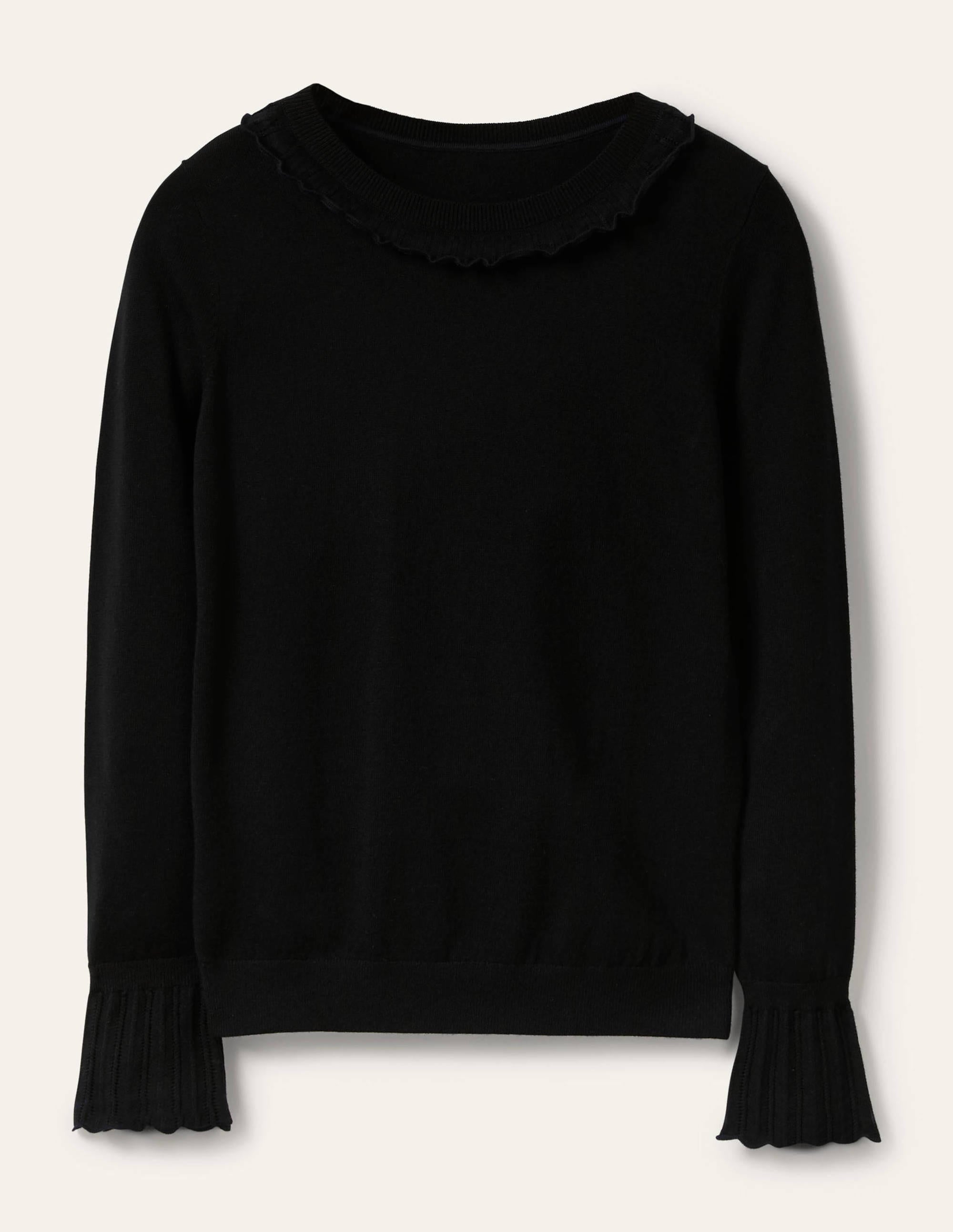 Aimee Pointelle Jumper-Black - Image 5