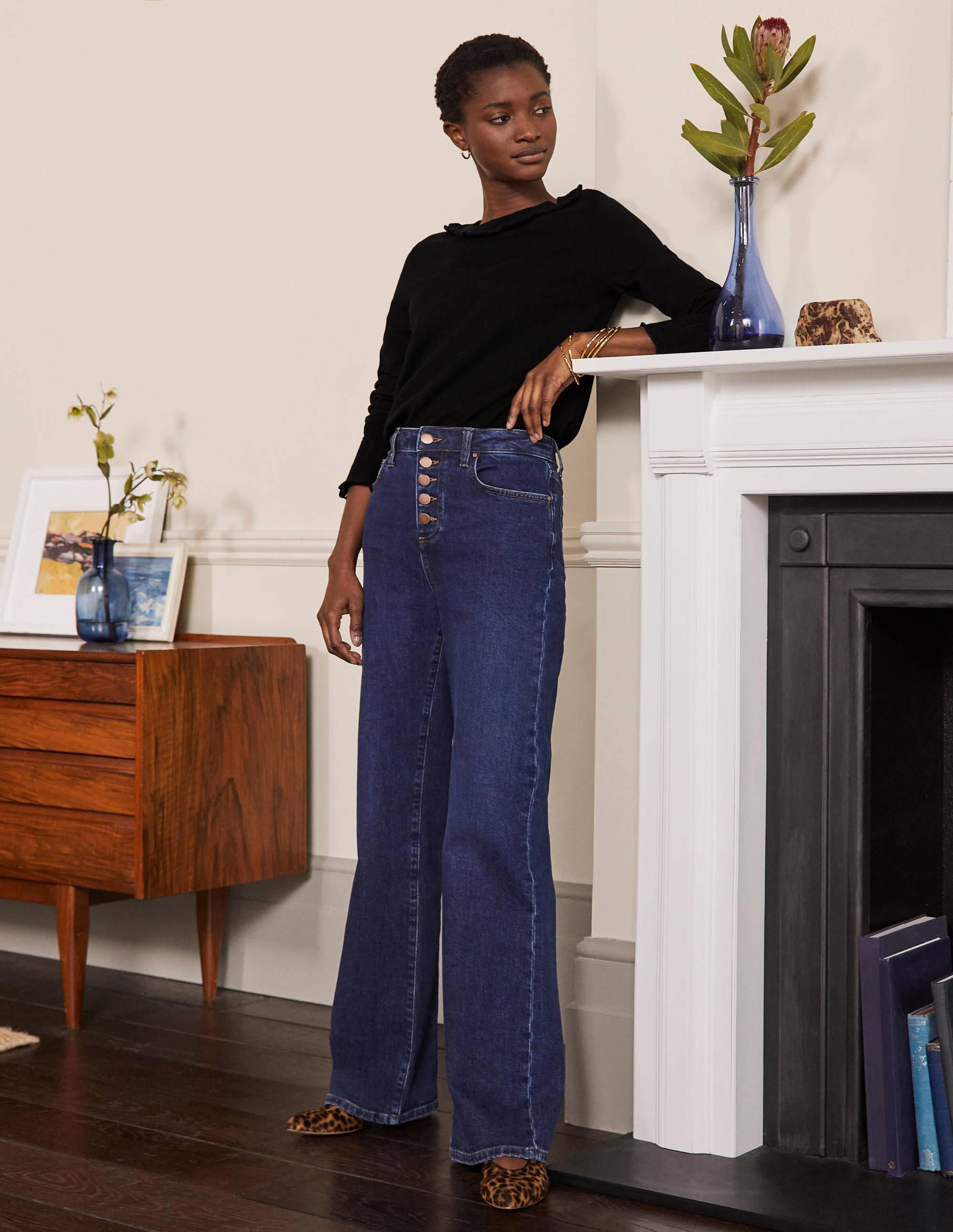 Aimee Pointelle Jumper-Black - Image 4