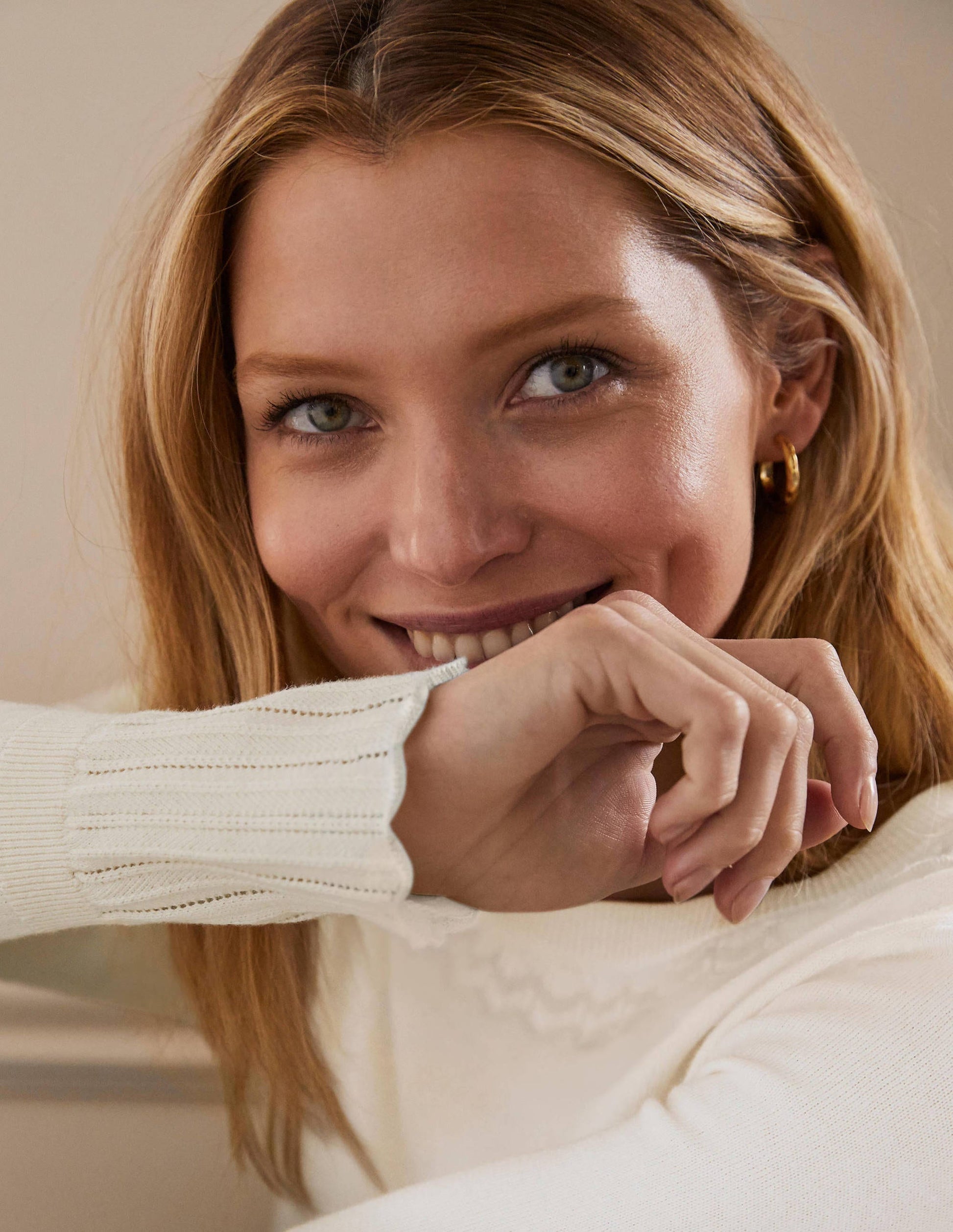Aimee Pointelle Jumper-Ivory-2