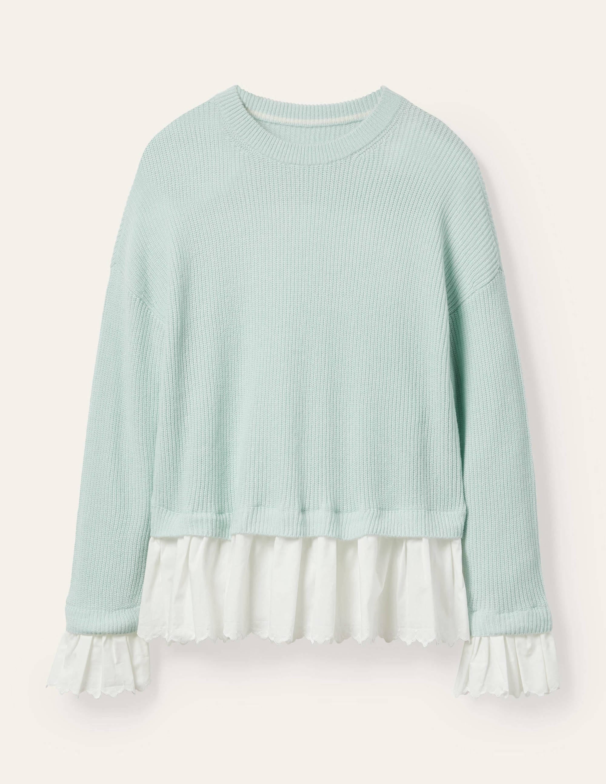 Catherine Woven Fluffy Jumper-Fresh Water - Image 5