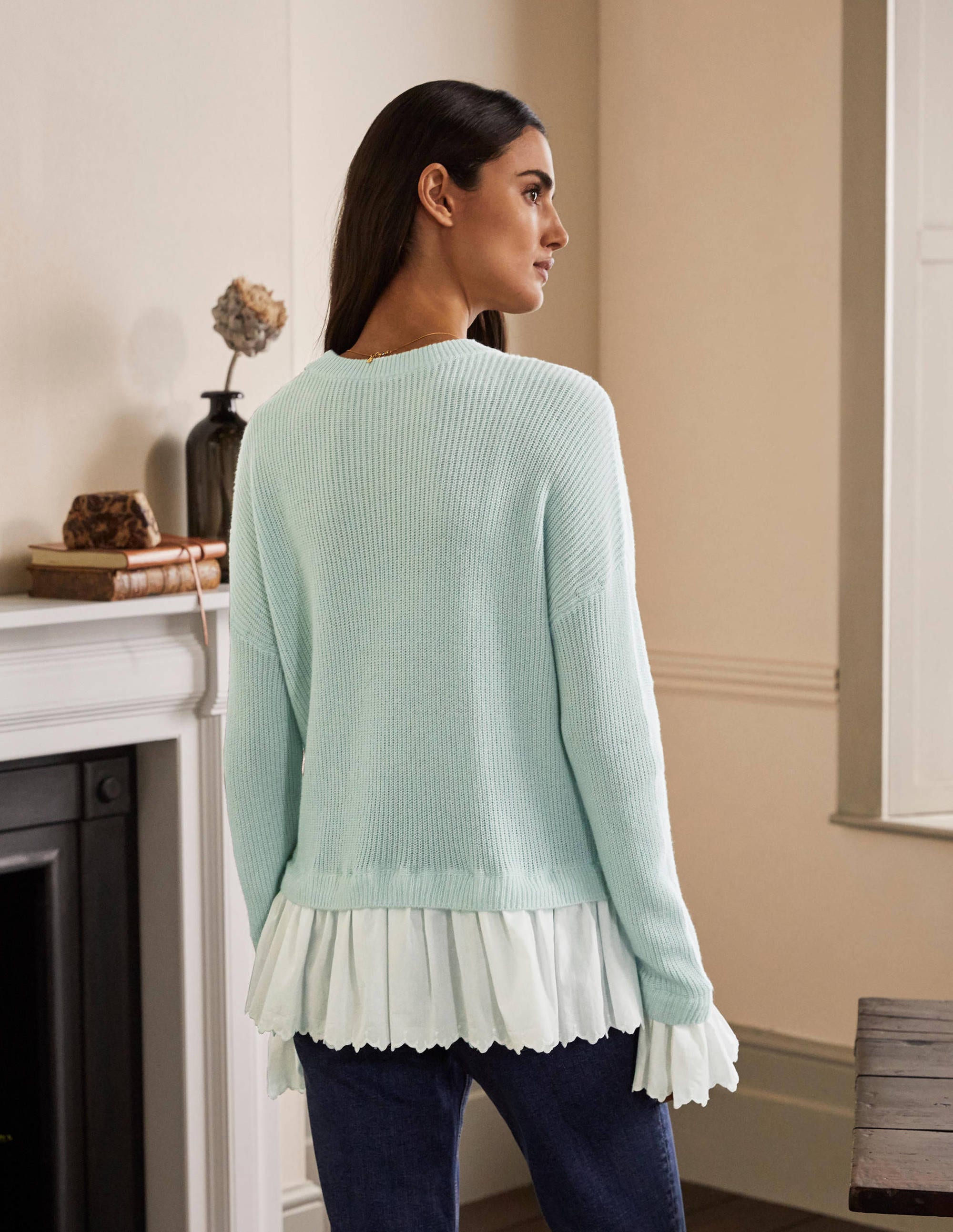 Catherine Woven Fluffy Jumper-Fresh Water - Image 3
