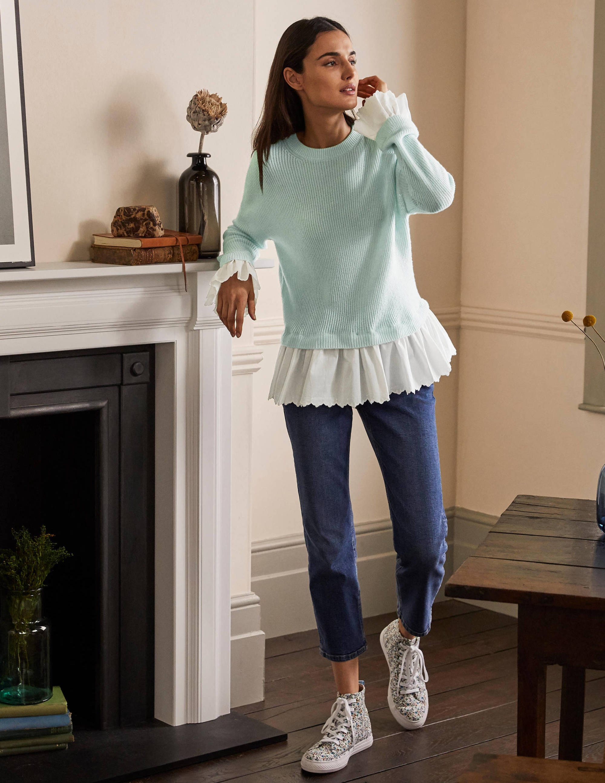 Catherine Woven Fluffy Jumper-Fresh Water - Image 4
