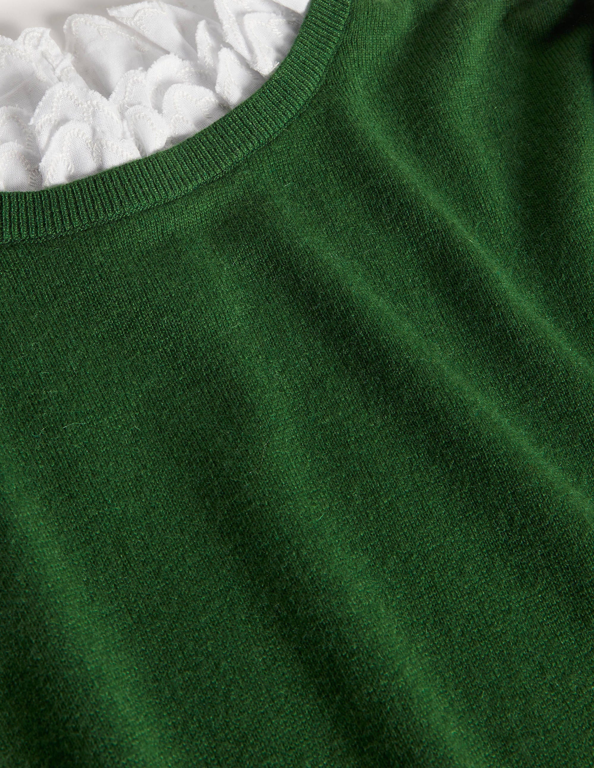 Lydia Woven Frill Jumper-Conifer - Image 5