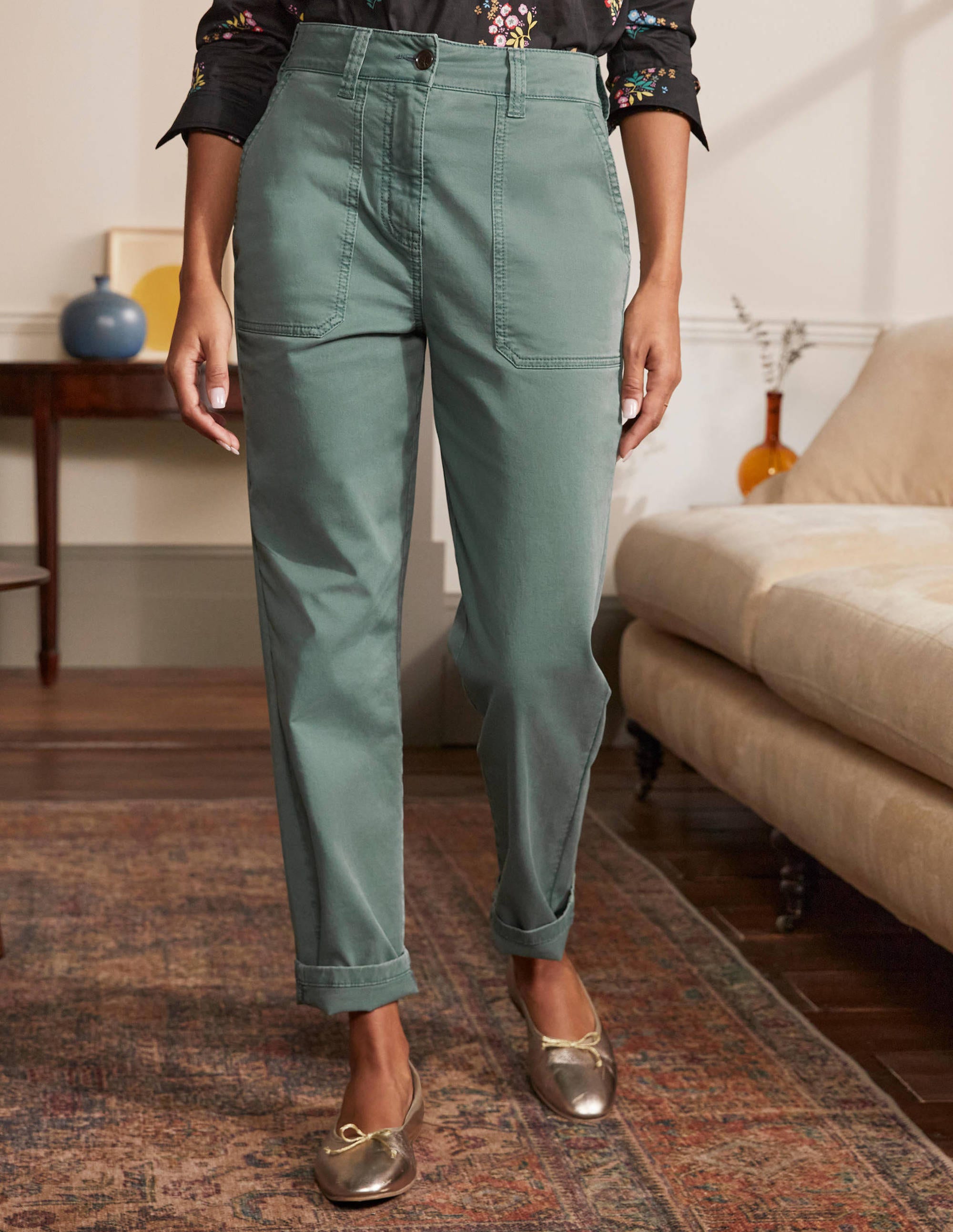 Relaxed Chino Trousers-Heath - Image 3