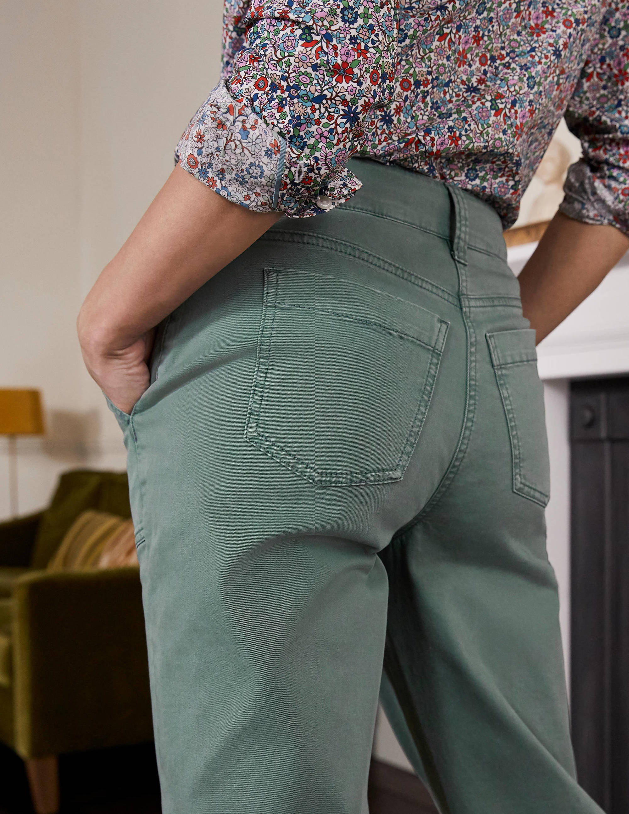 Relaxed Chino Trousers-Heath - Image 4