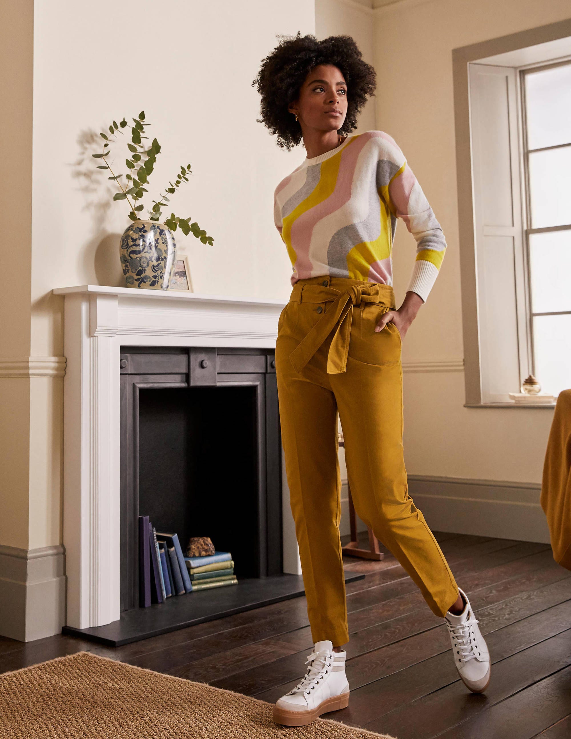Berkeley Tapered Trousers-Frankincense - Image 1