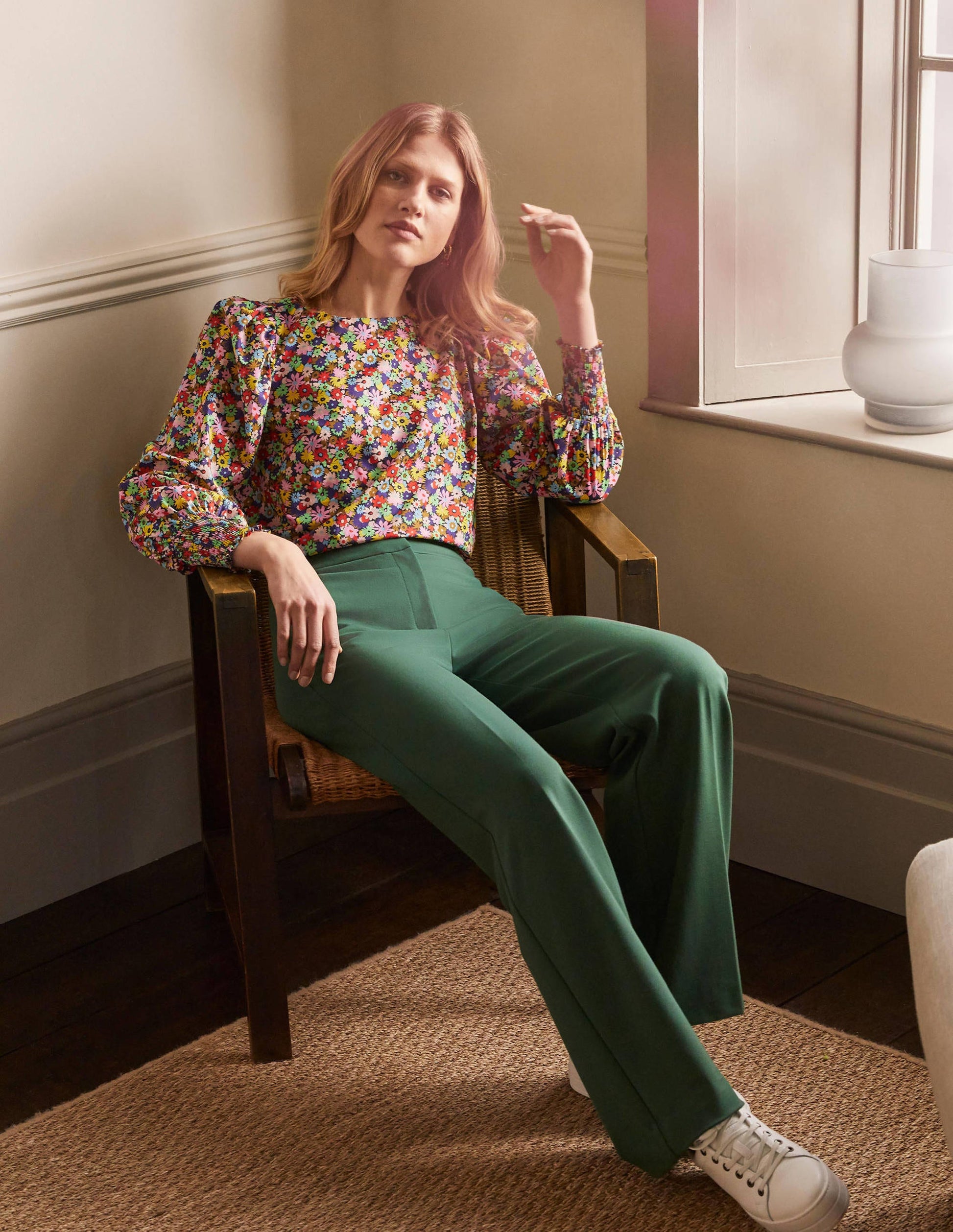 Westbourne Ponte Trousers-Palm Leaf-4