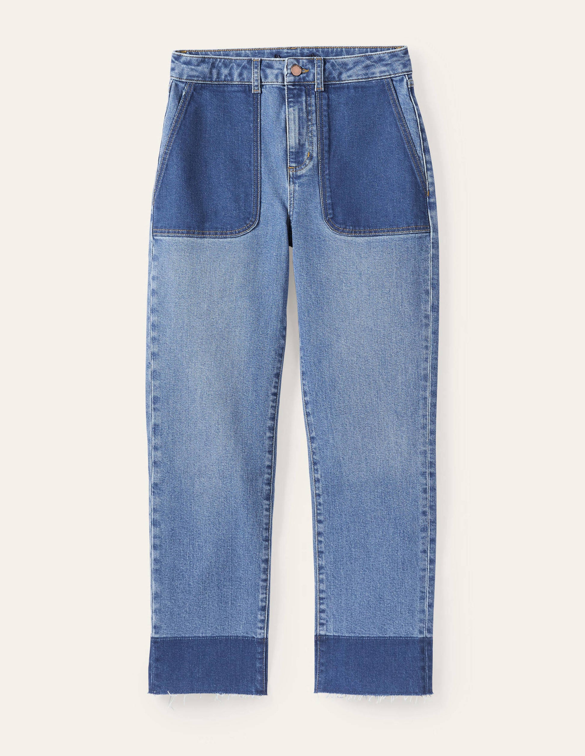 Relaxed Straight Jeans-Light Vintage Contrast-6