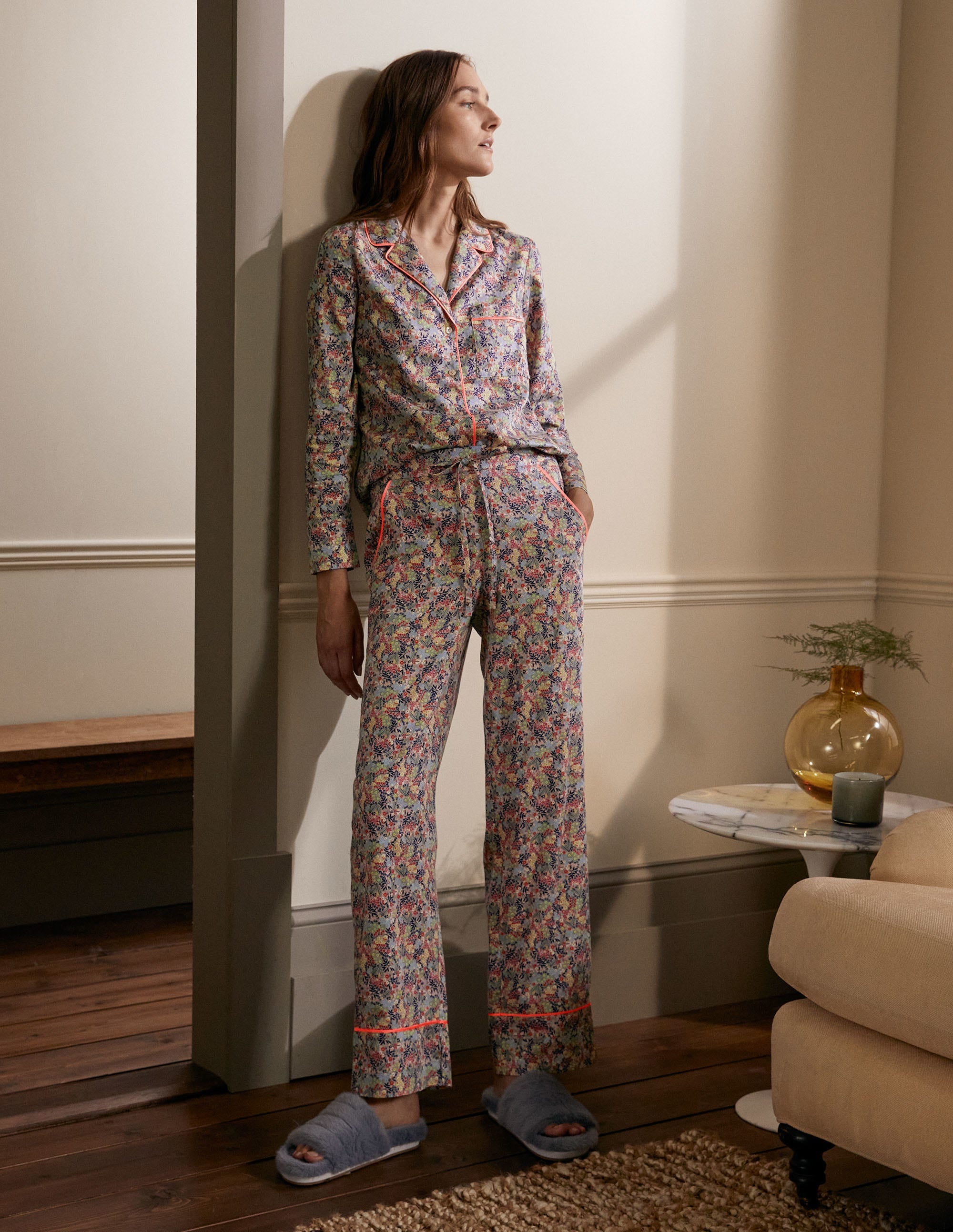 Long Sleeve Pyjama Shirt-Milkshake, Enchanting Forest - Image 5