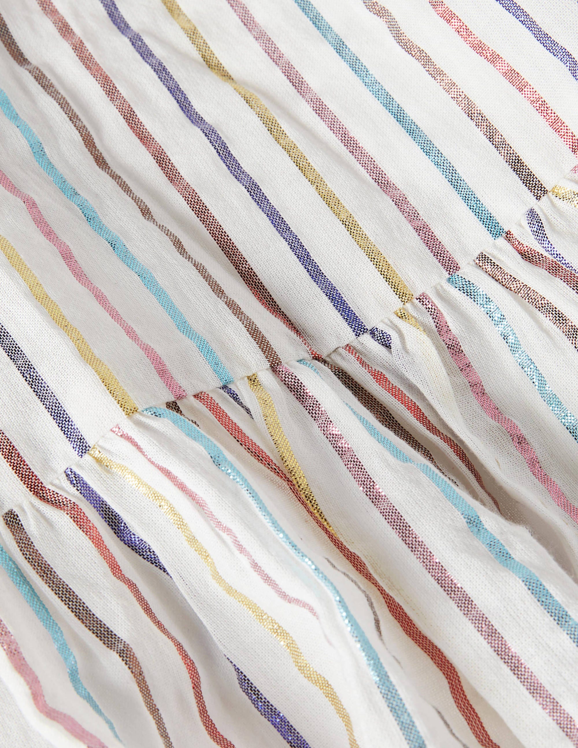 Lorna Tiered Maxi Skirt-Multi Lurex Woven Stripe - Image 7