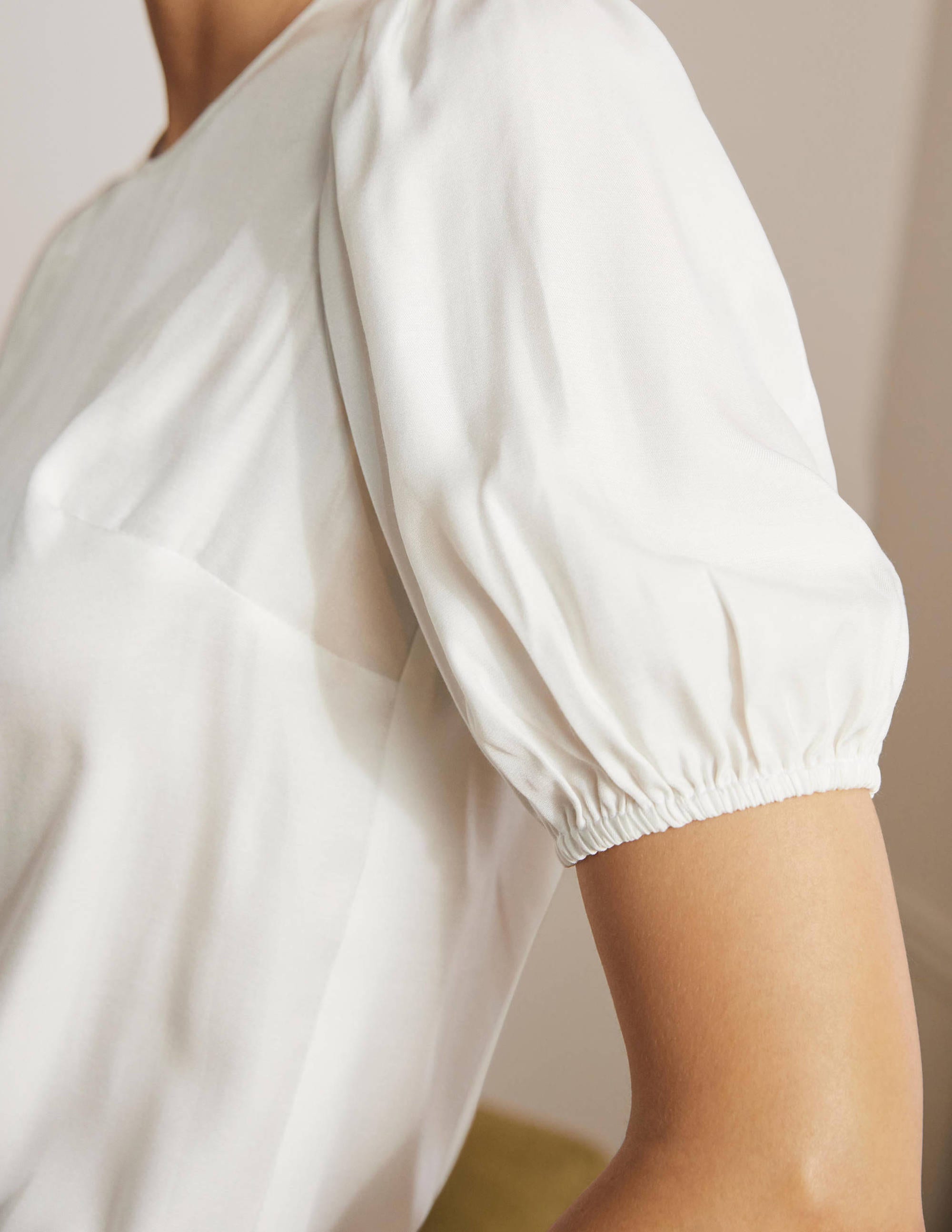 Adriana Puff Sleeve Top-Ivory - Image 2