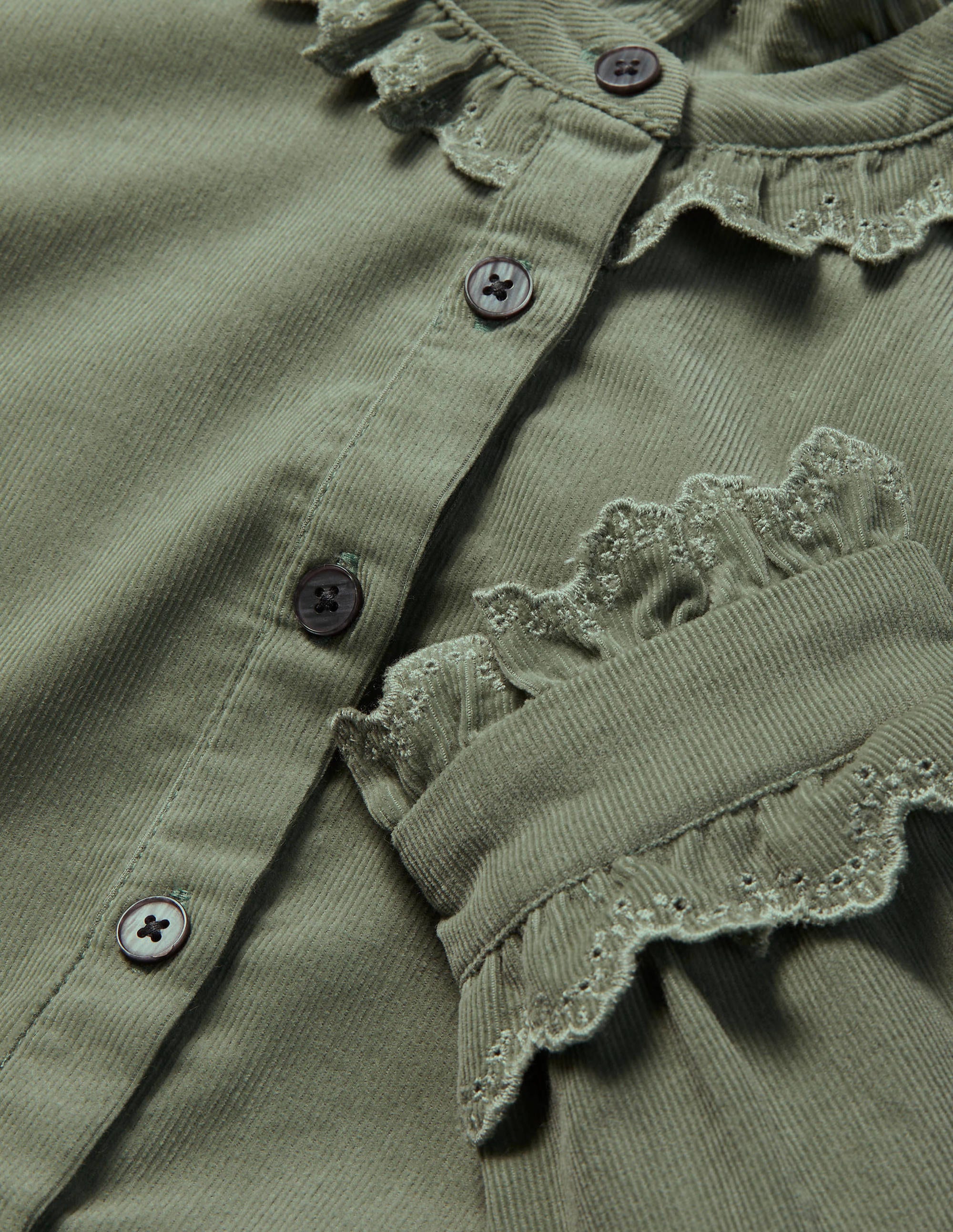 Eliza Broderie Shirt-Light Olive - Image 8