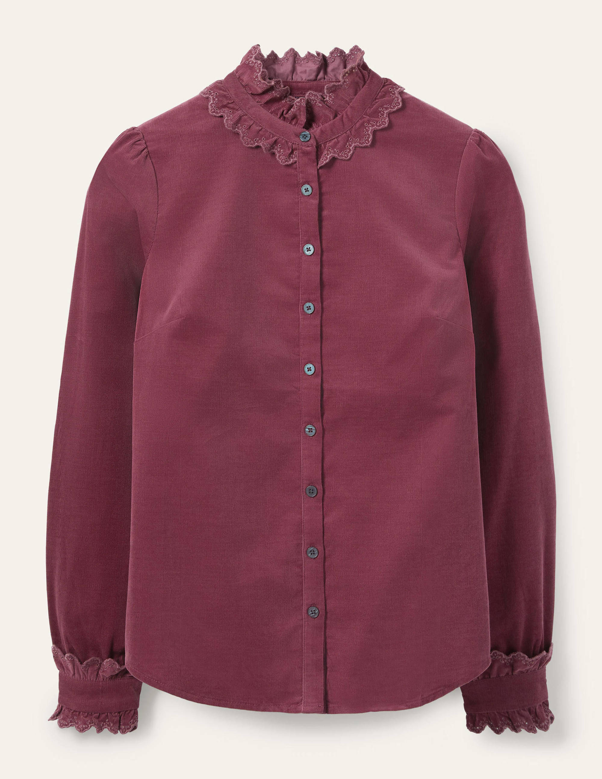 Eliza Broderie Shirt-Figgy Pudding - Image 6