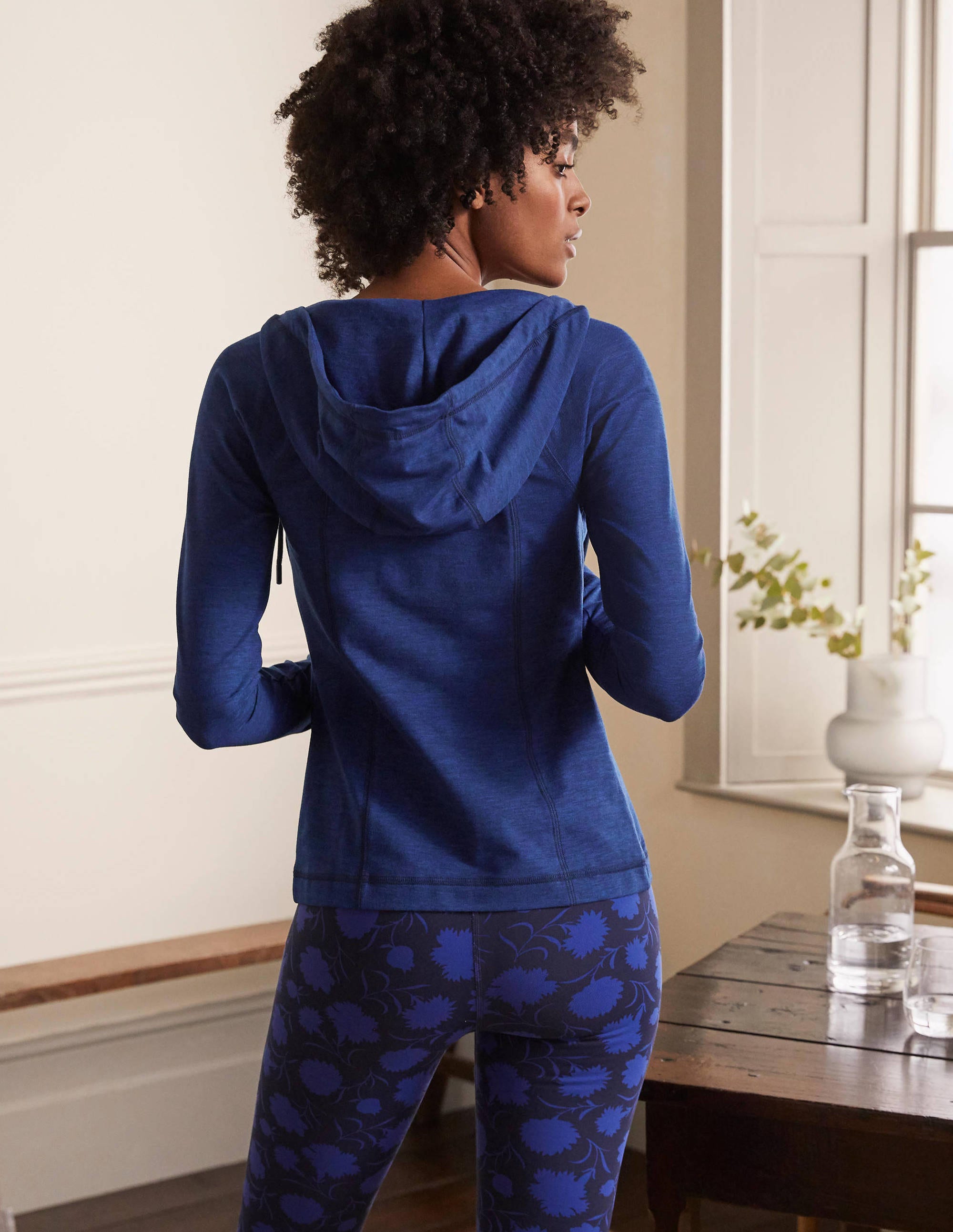 Annie Zip-Up Hooded Jacket-Persian Blue - Image 2