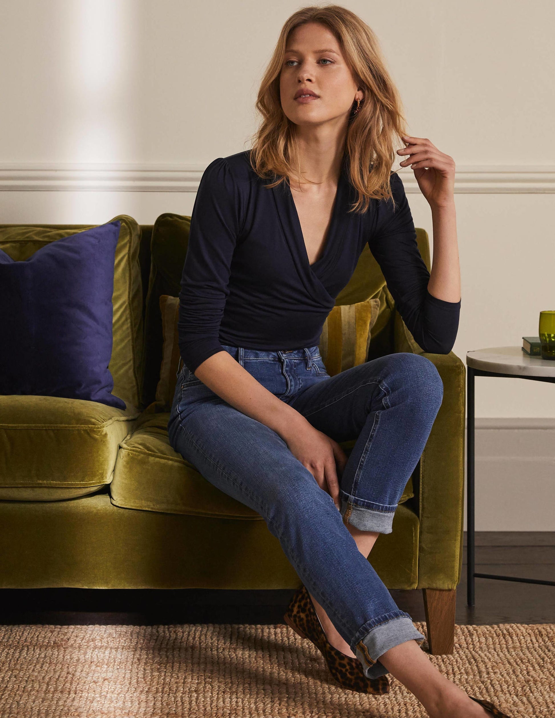 Lara Wrap Top-Navy-1