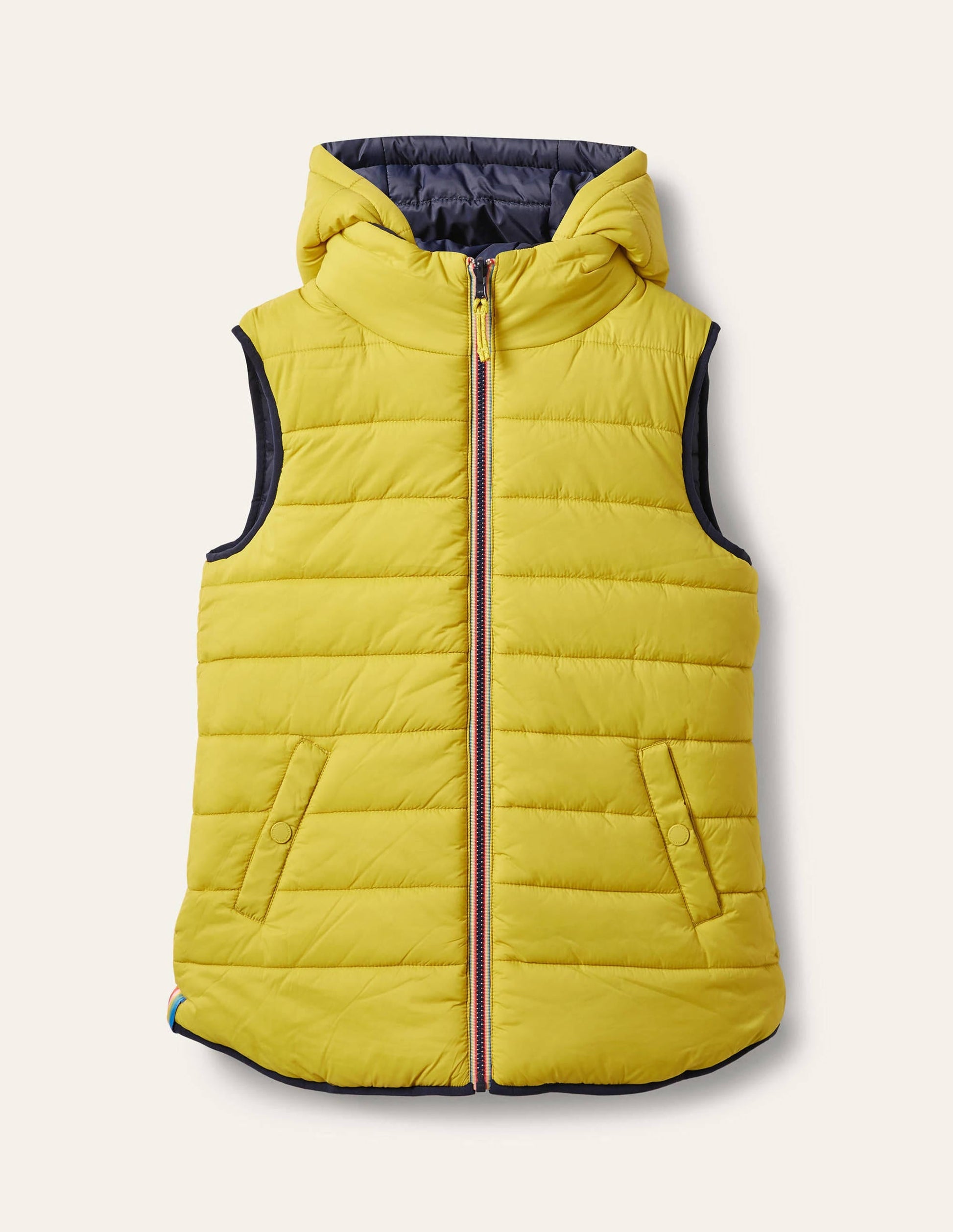 Reversible Lightweight Gilet-Navy/Mimosa-6