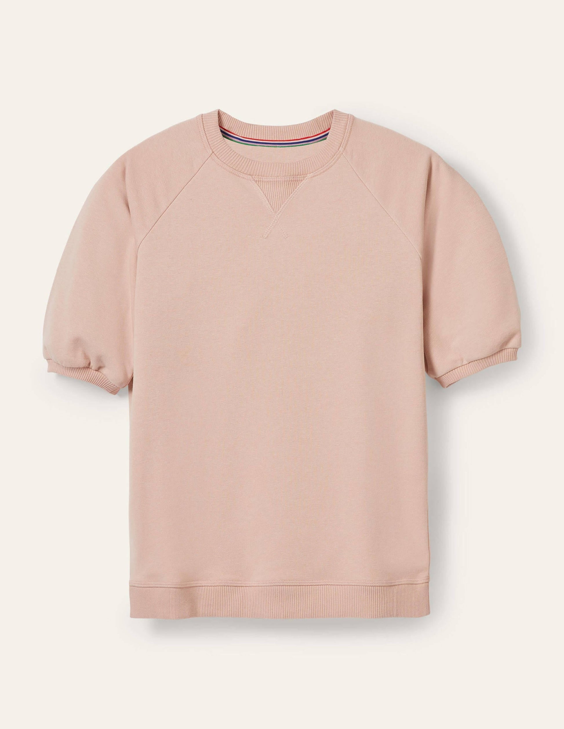 Short Puff Sleeve Sweatshirt-Milkshake-5