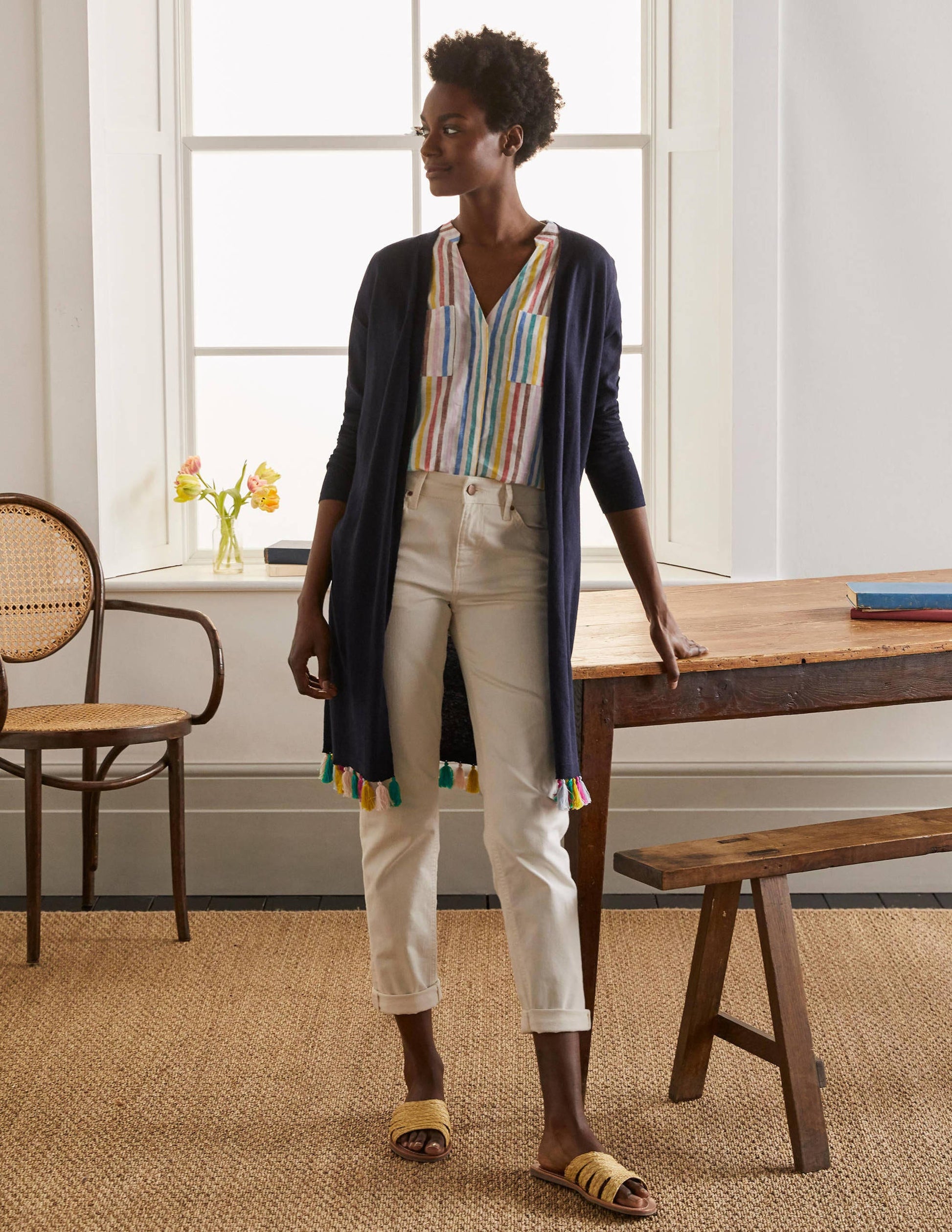 Elsdon Tassel Cardigan-Navy-2