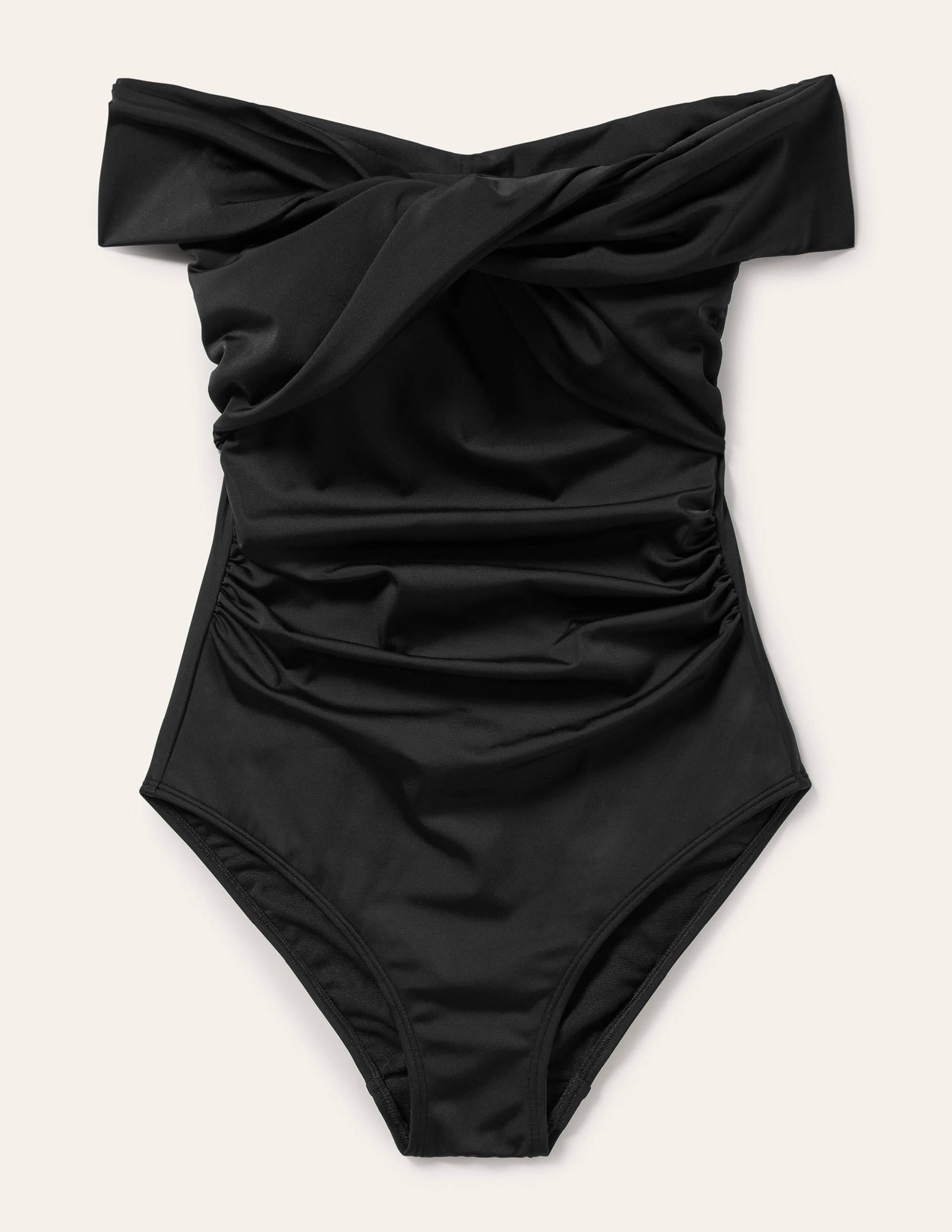 Sicily Bardot Swimsuit-Black - Image 6