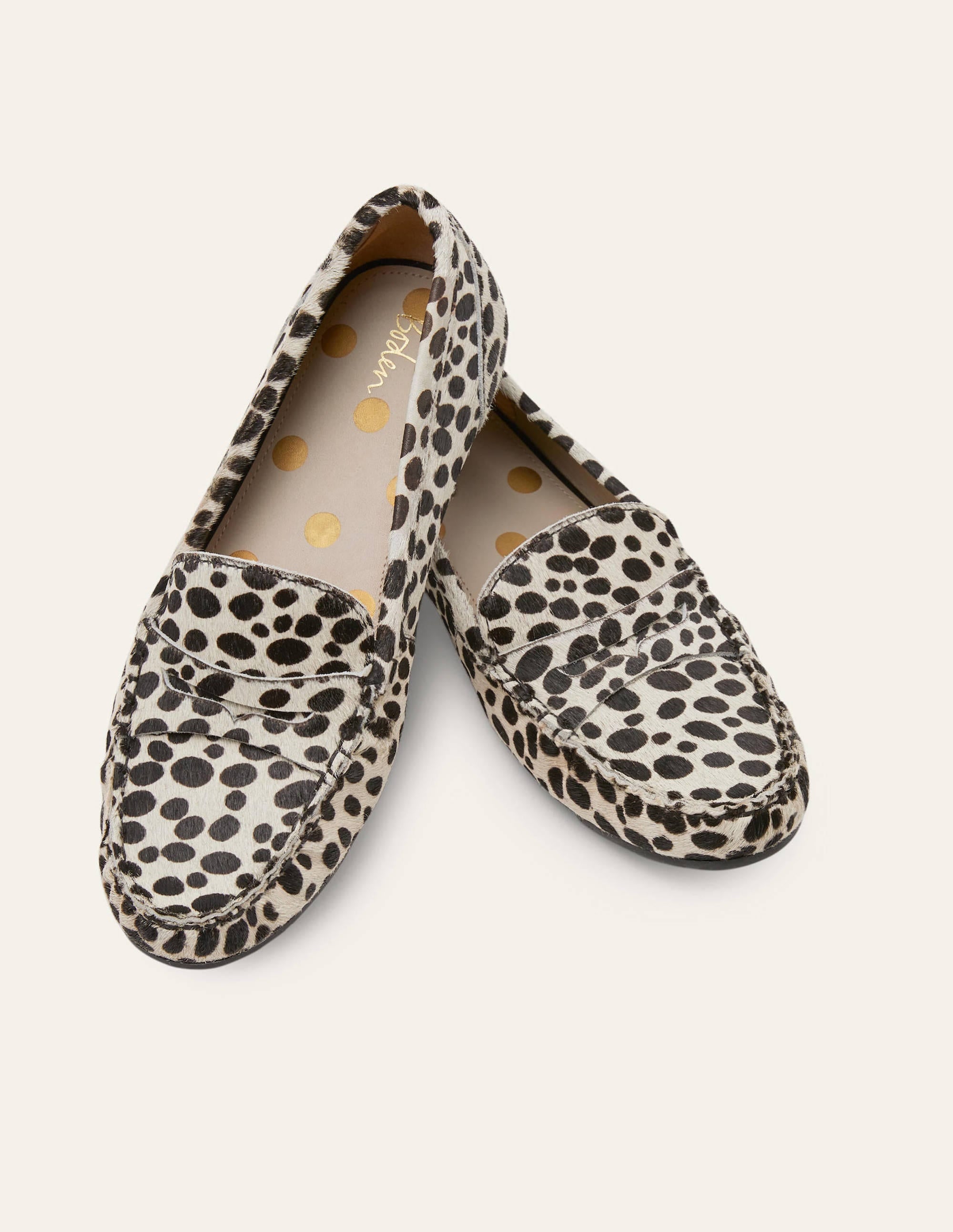 Melanie Moccasins-Black/White Cheetah - Image 1