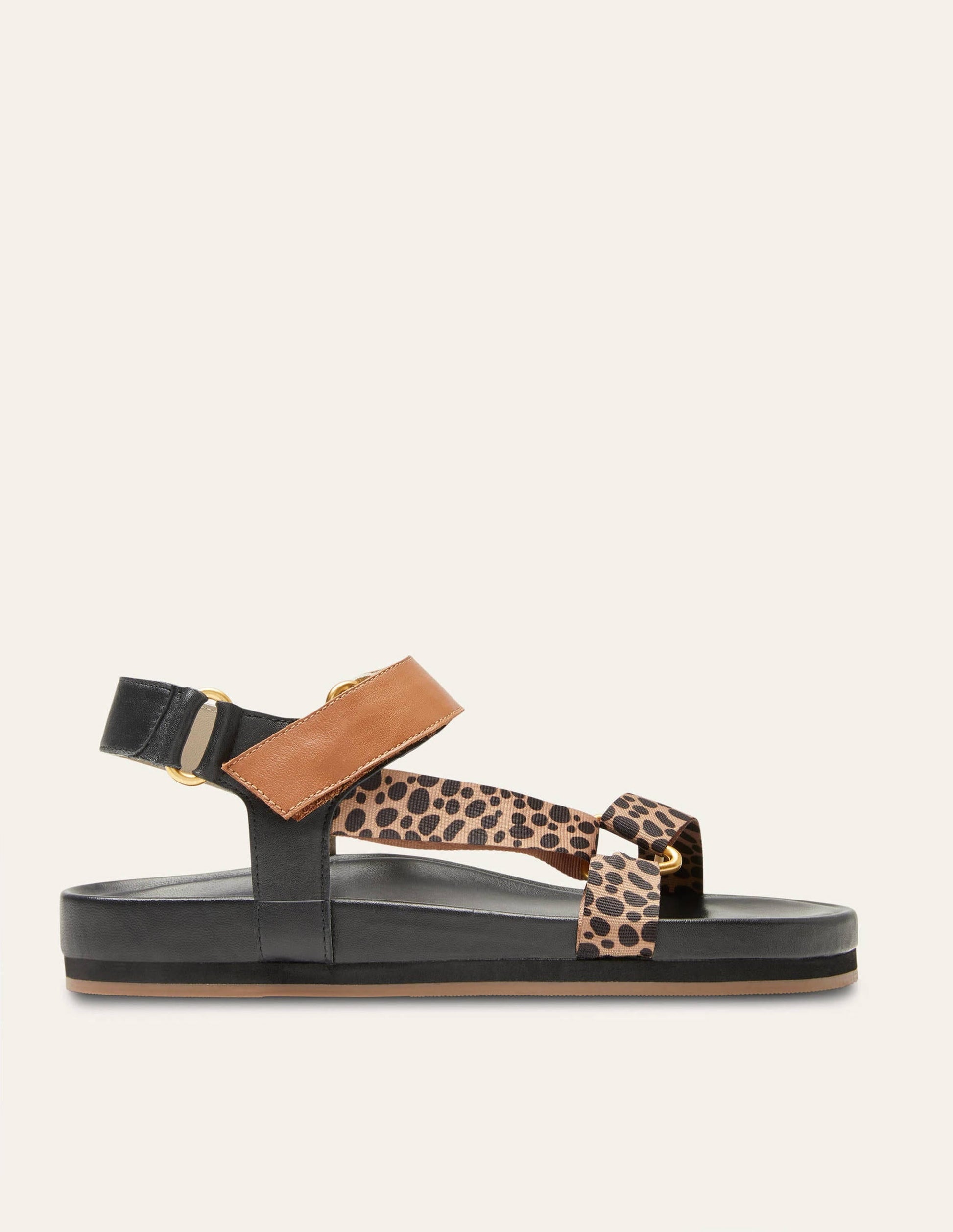 Colourblock Sandals-Leopard-2