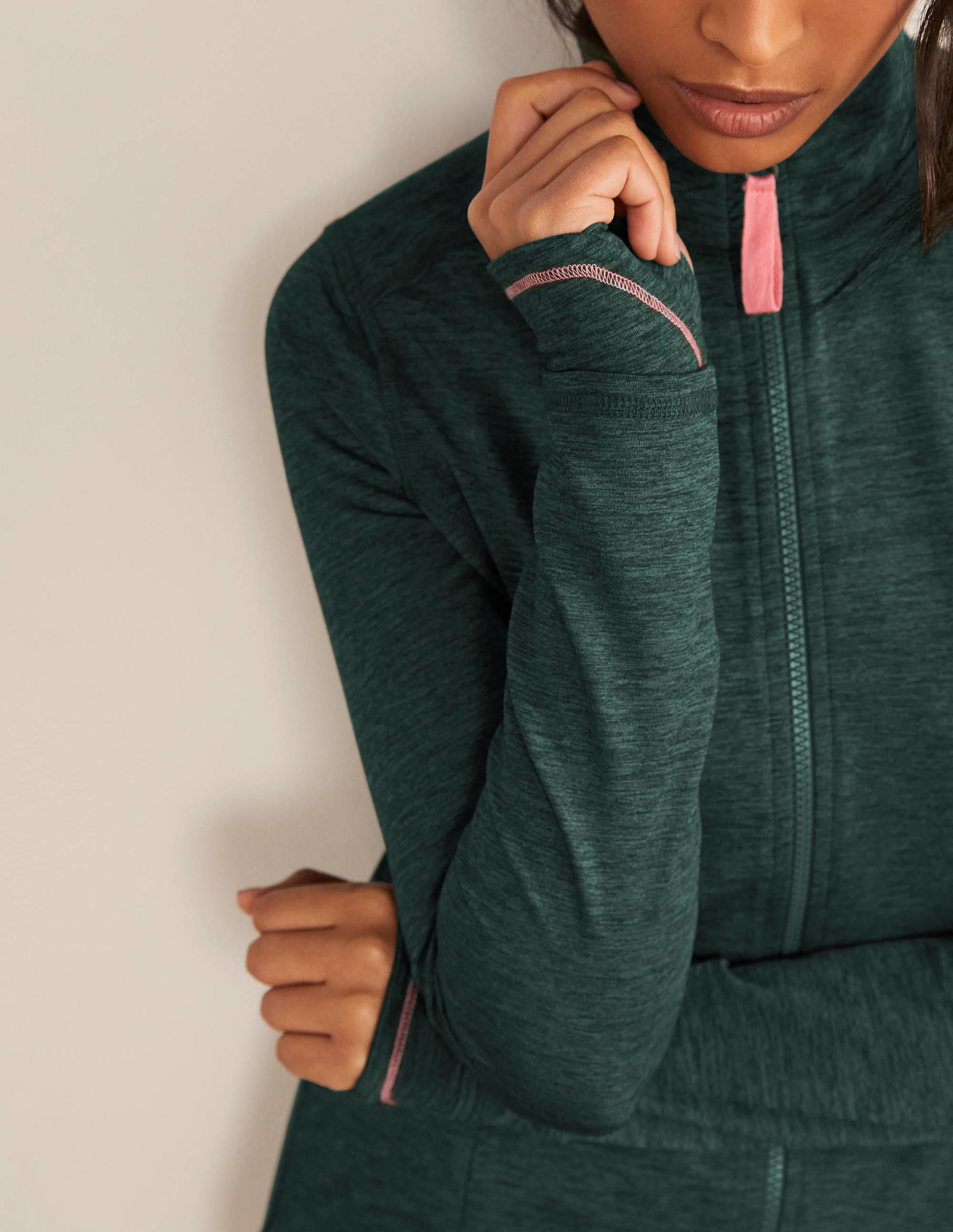 Mischa Zip Through Jacket-Palm Leaf - Image 4