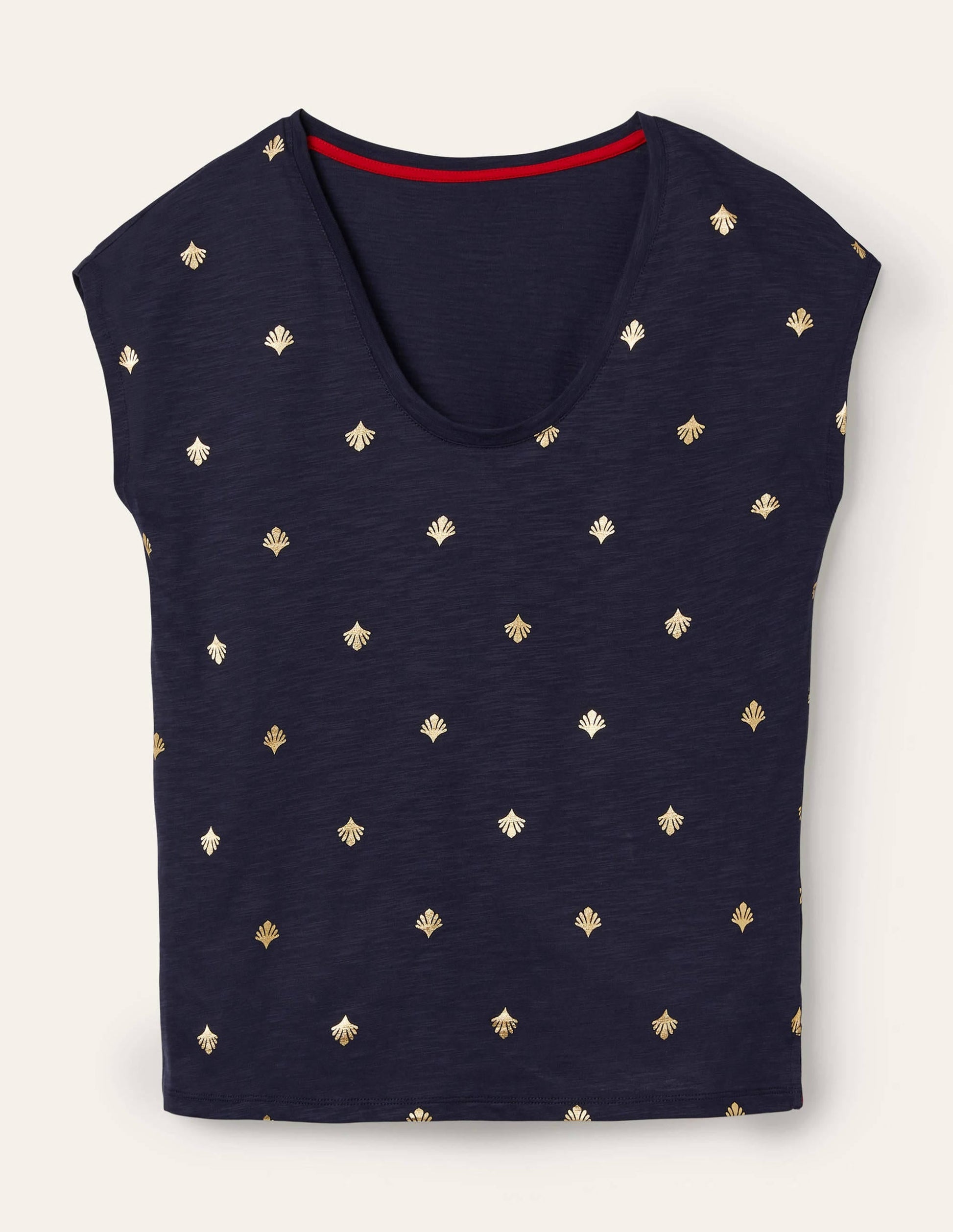 Fun Voop Tee-Navy, Coral Tile-5