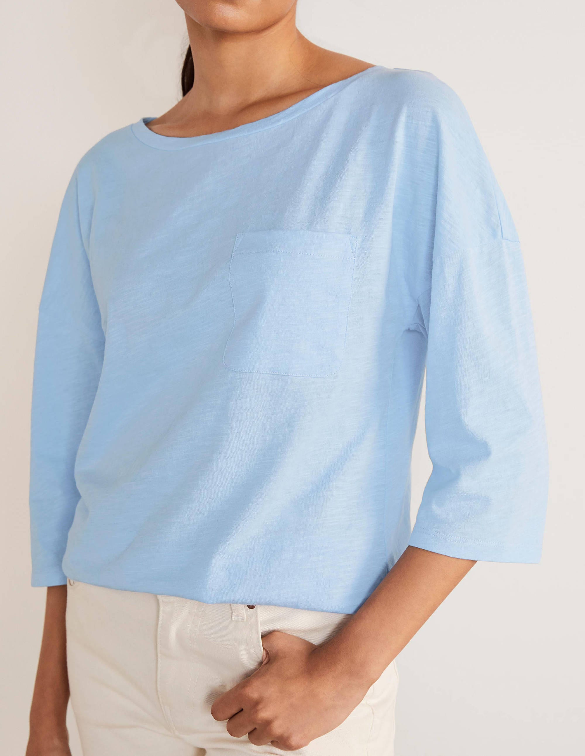 The Cotton Boxy Boatneck Tee-Ice Cube - Image 4