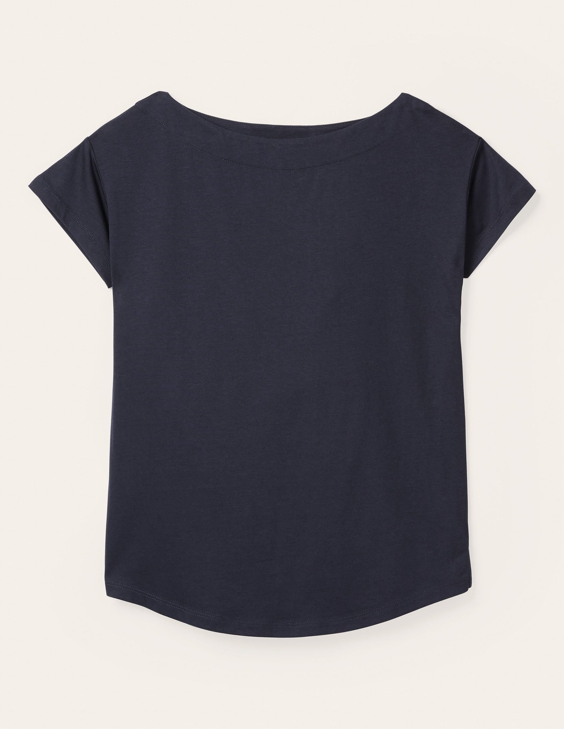 Supersoft Boat Neck T-Shirt-Navy-9