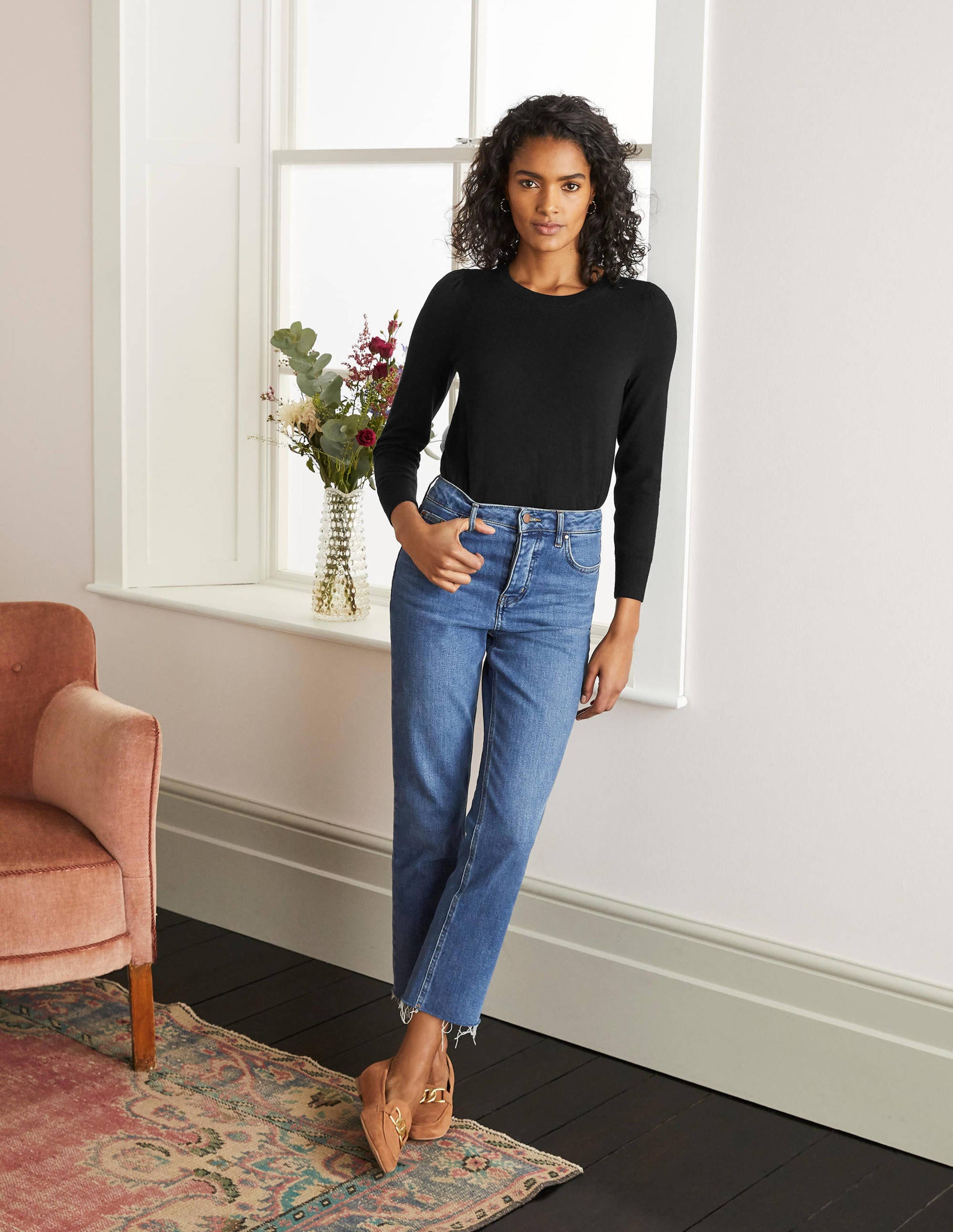 Stowe Merino Jumper-Black - Image 2
