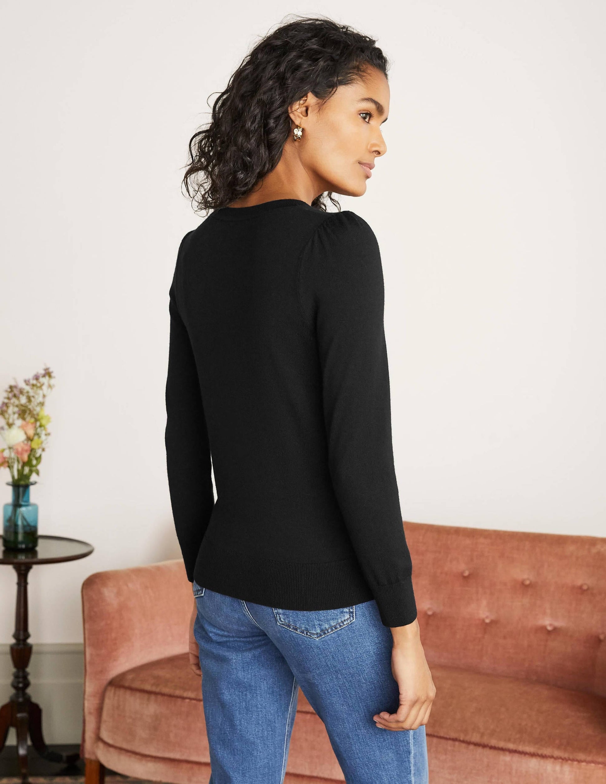 Stowe Merino Jumper-Black-3