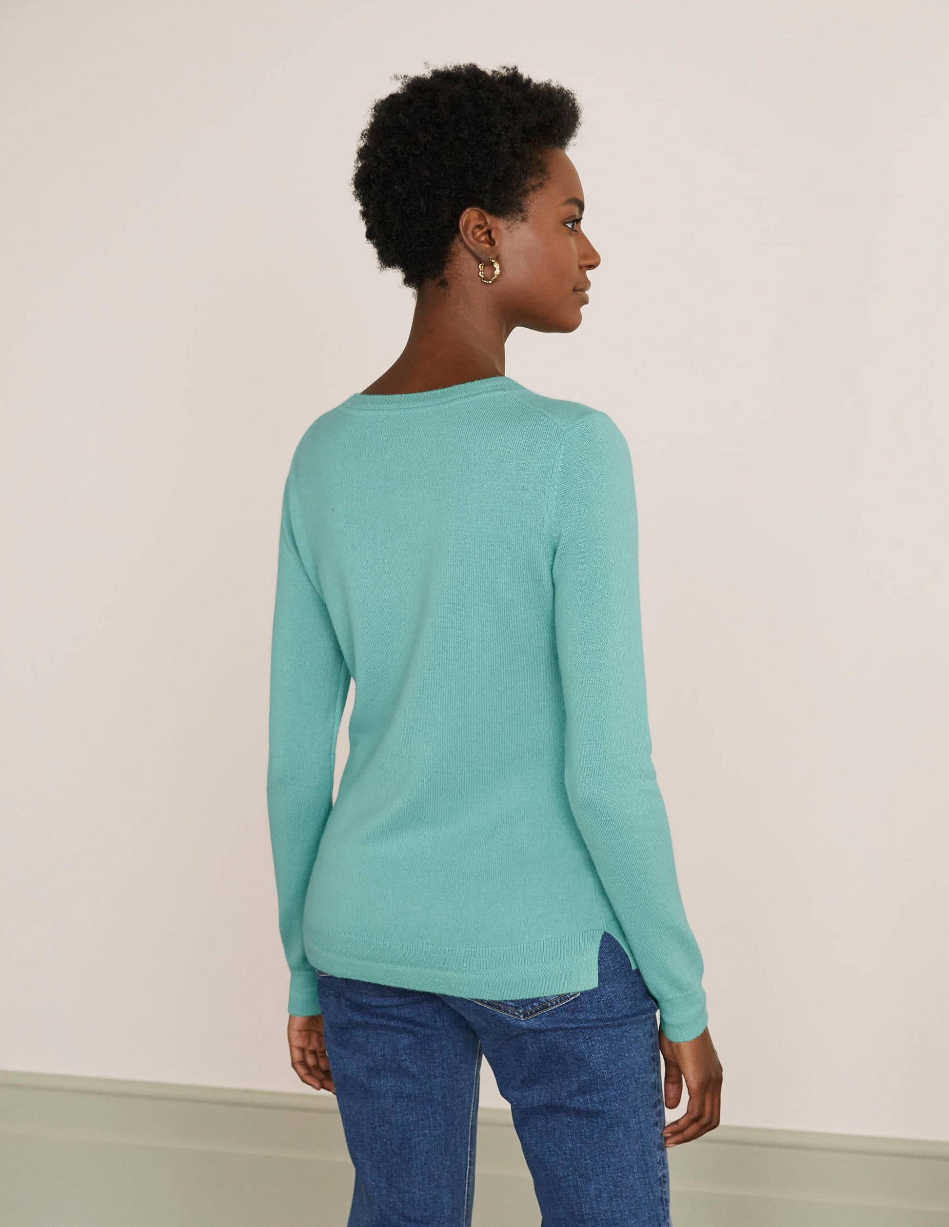 Cashmere Crew Neck Jumper-Apple Mint-3