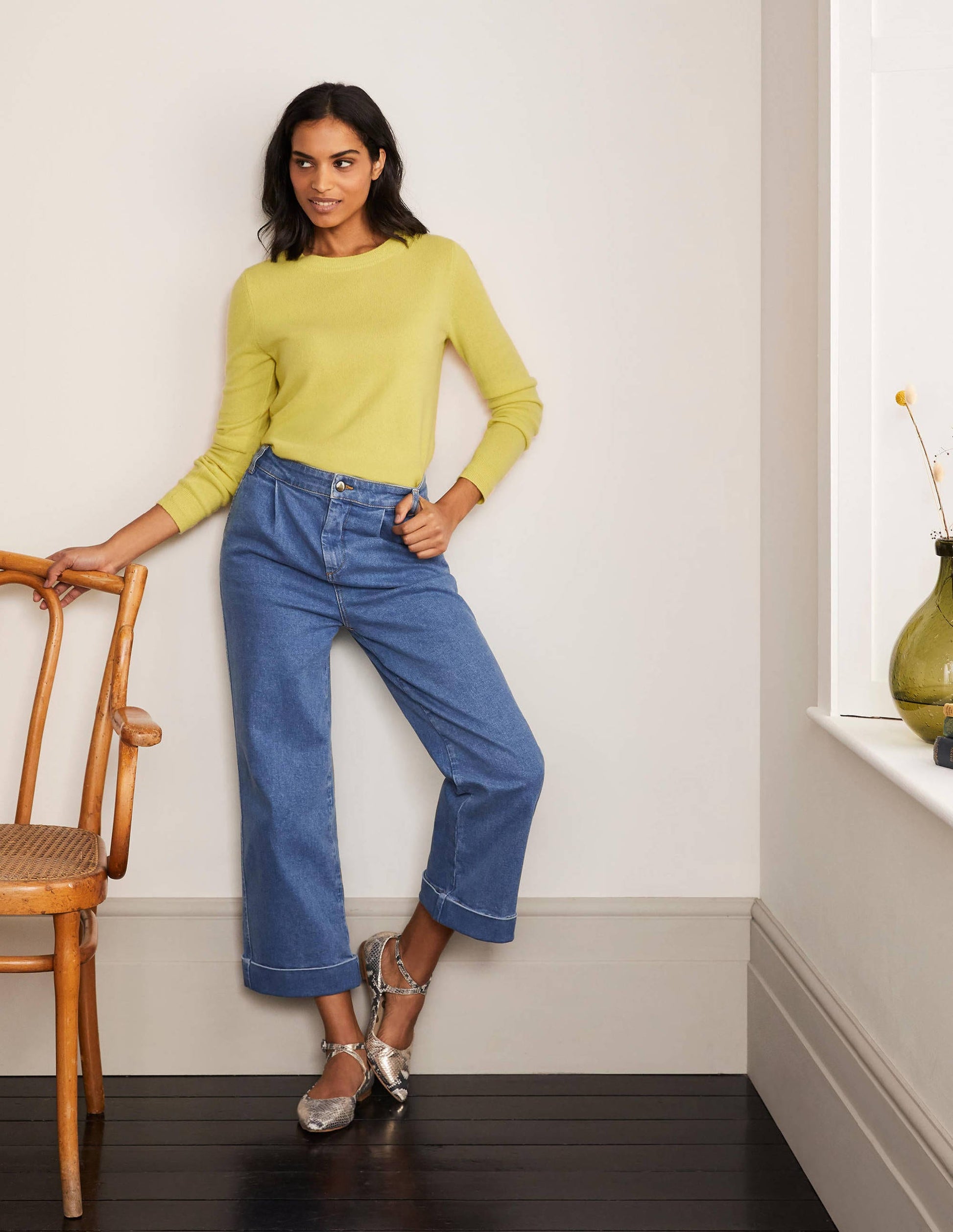 Cashmere Crew Neck Jumper-Pineapple-2