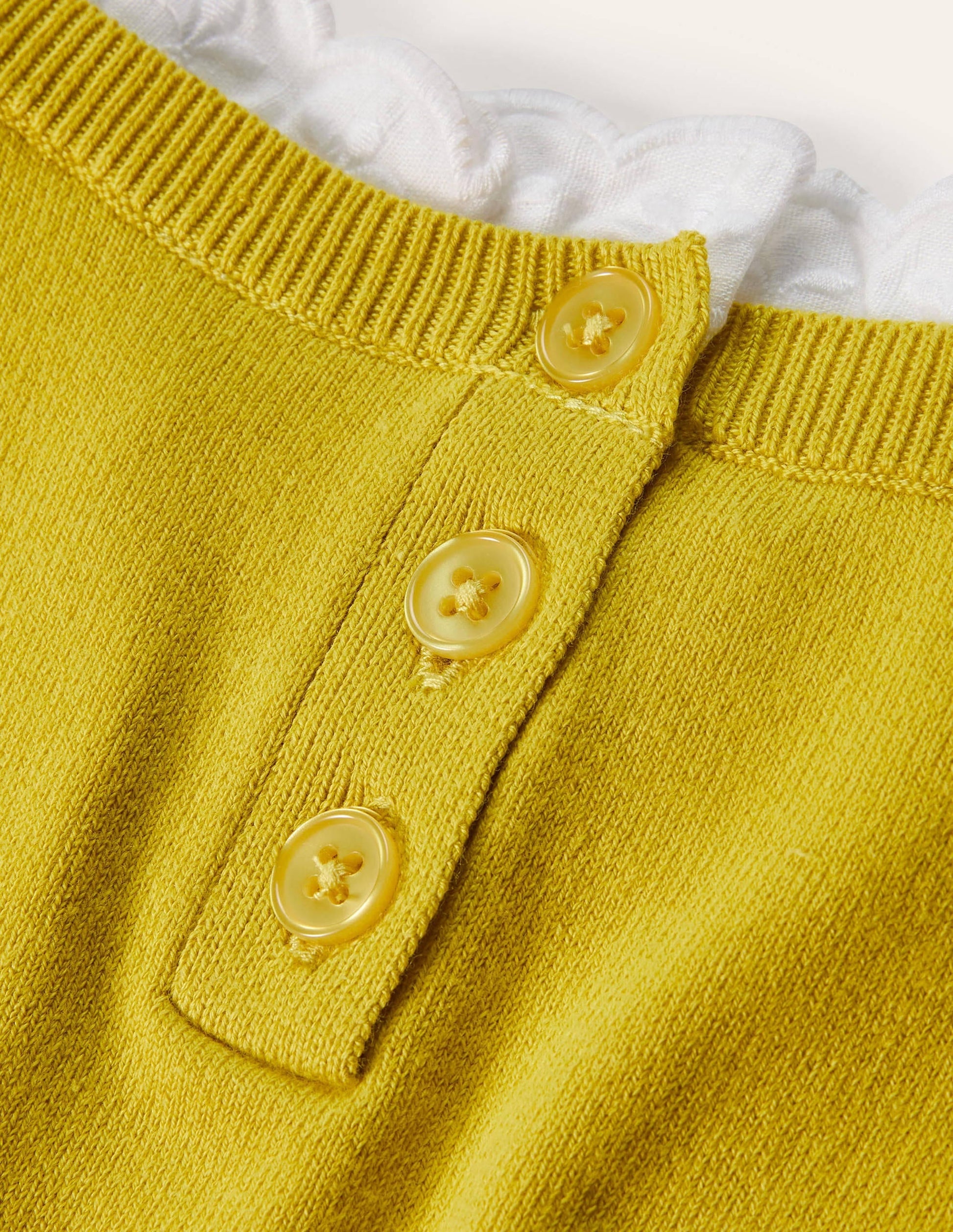 Lauderdale Cotton Frill Jumper-Chartreuse-5