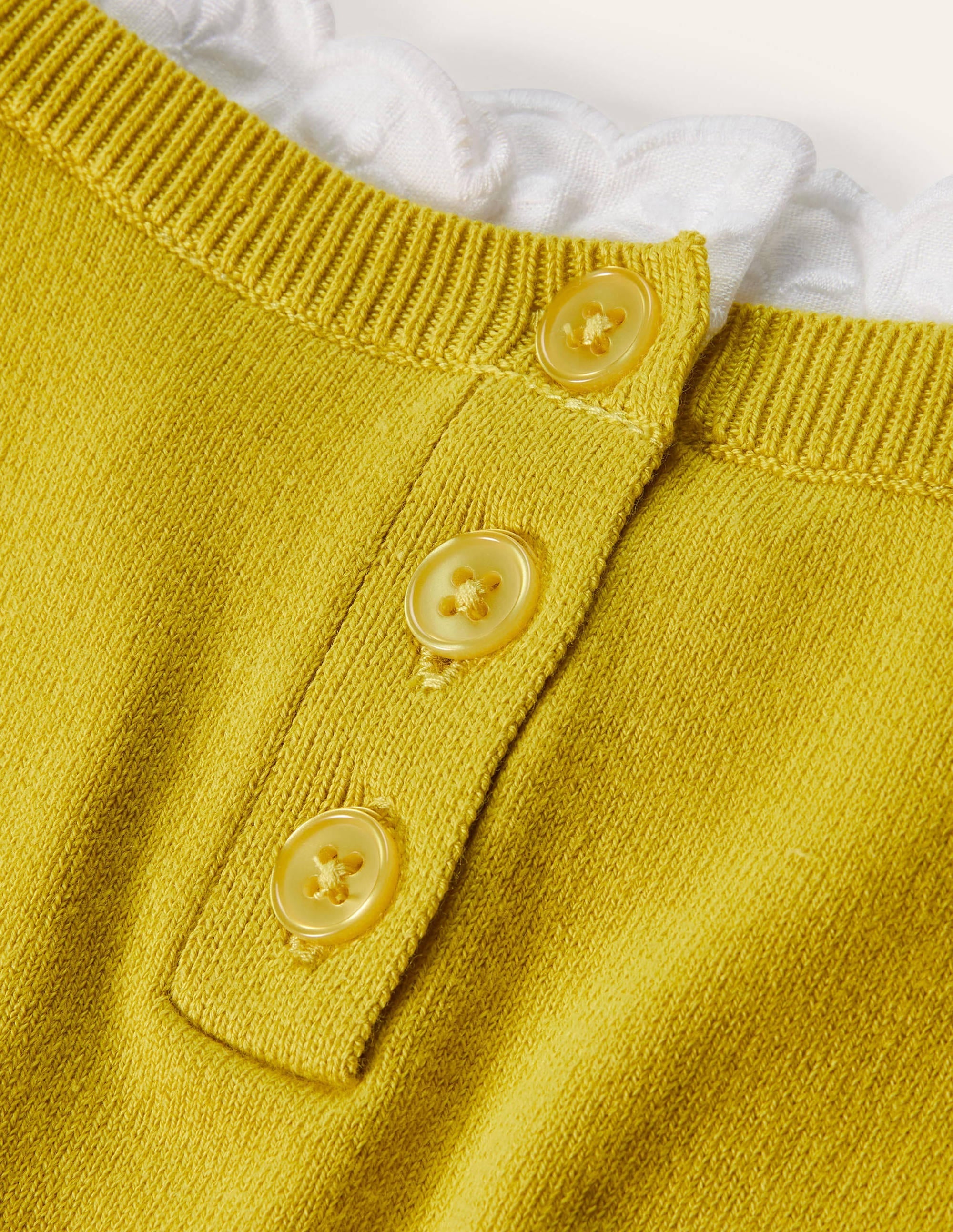 Lauderdale Cotton Frill Jumper-Chartreuse - Image 5