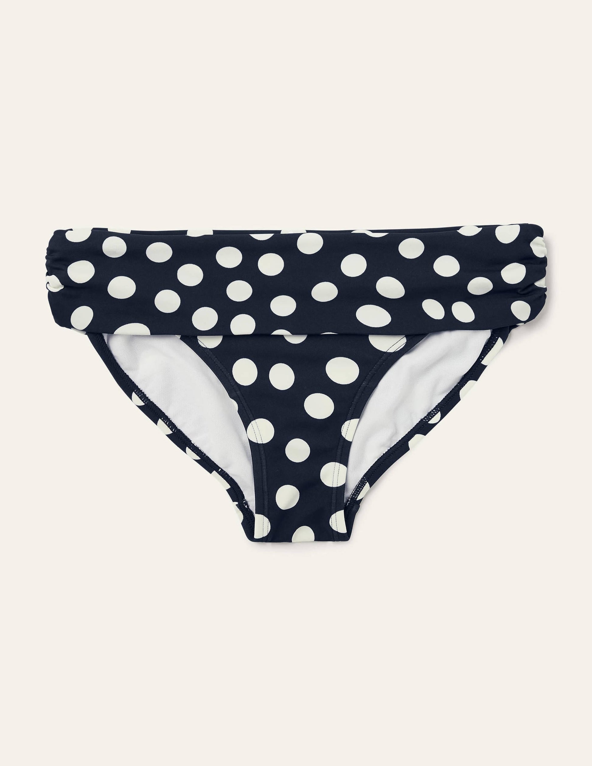Levanzo Fold Bikini Bottoms-French Navy, Scattered Dot-6