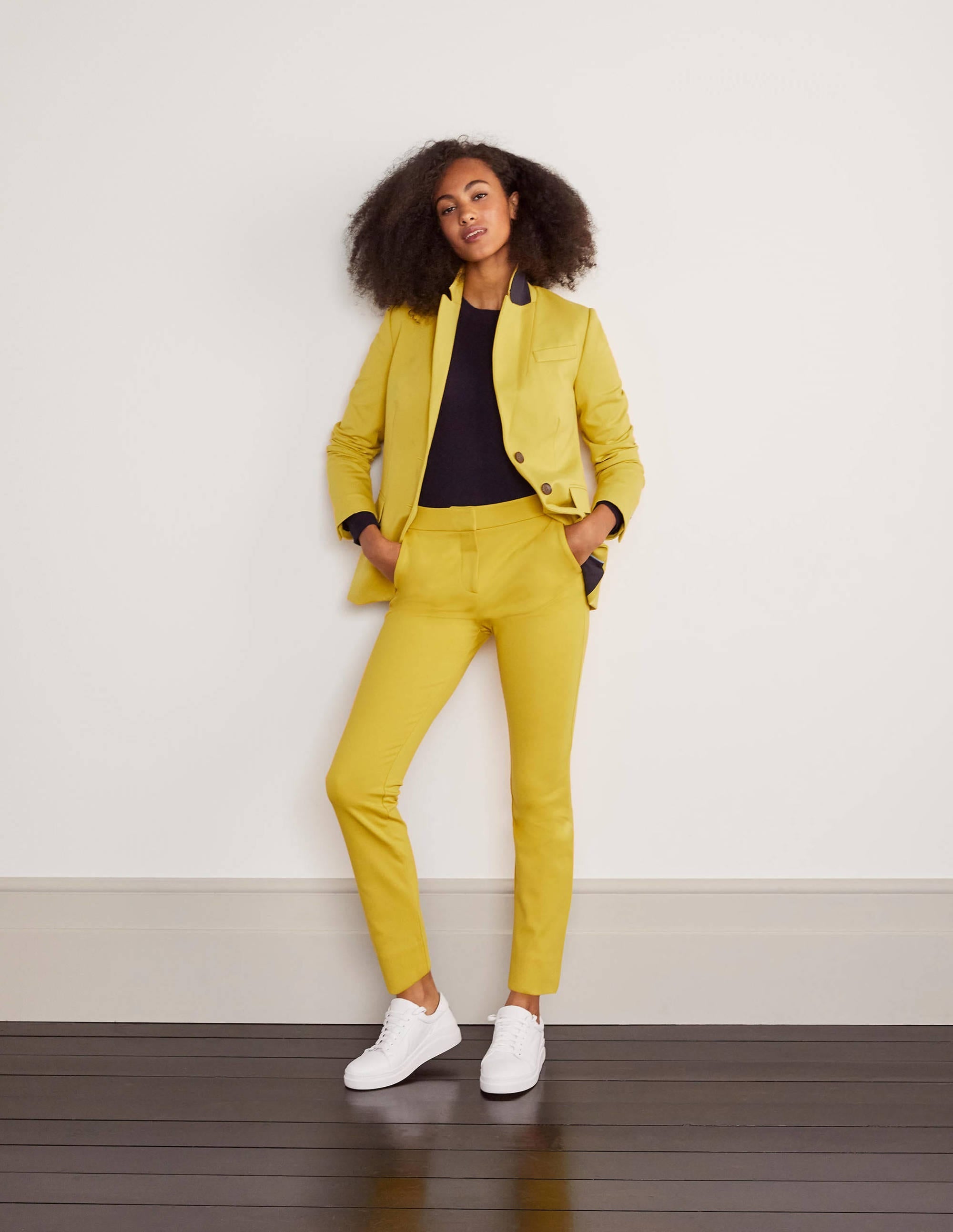 Stretch Jersey Blazer-Chartreuse - Image 1